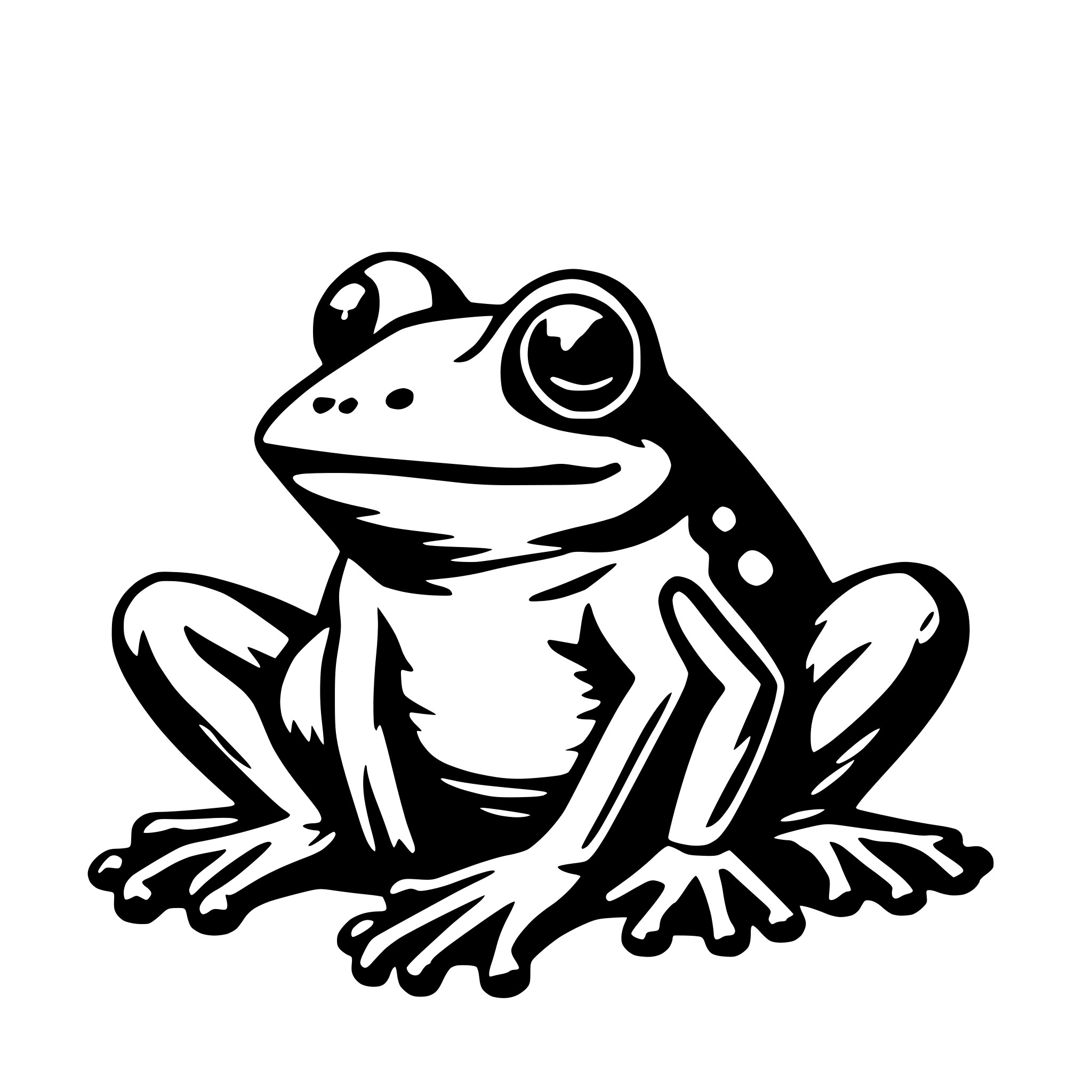 AI-generated SVG of a frog