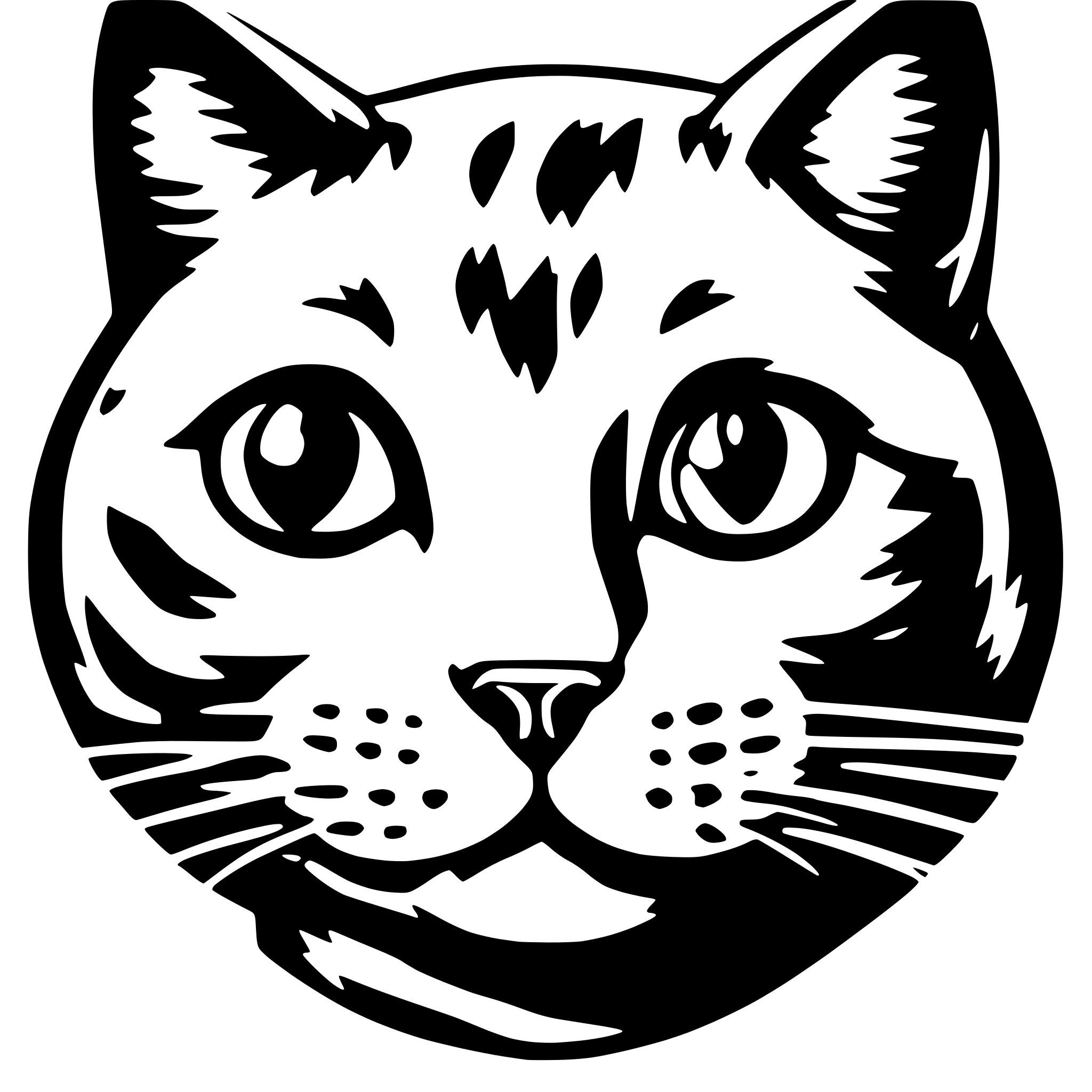 AI-generated SVG of a cat face