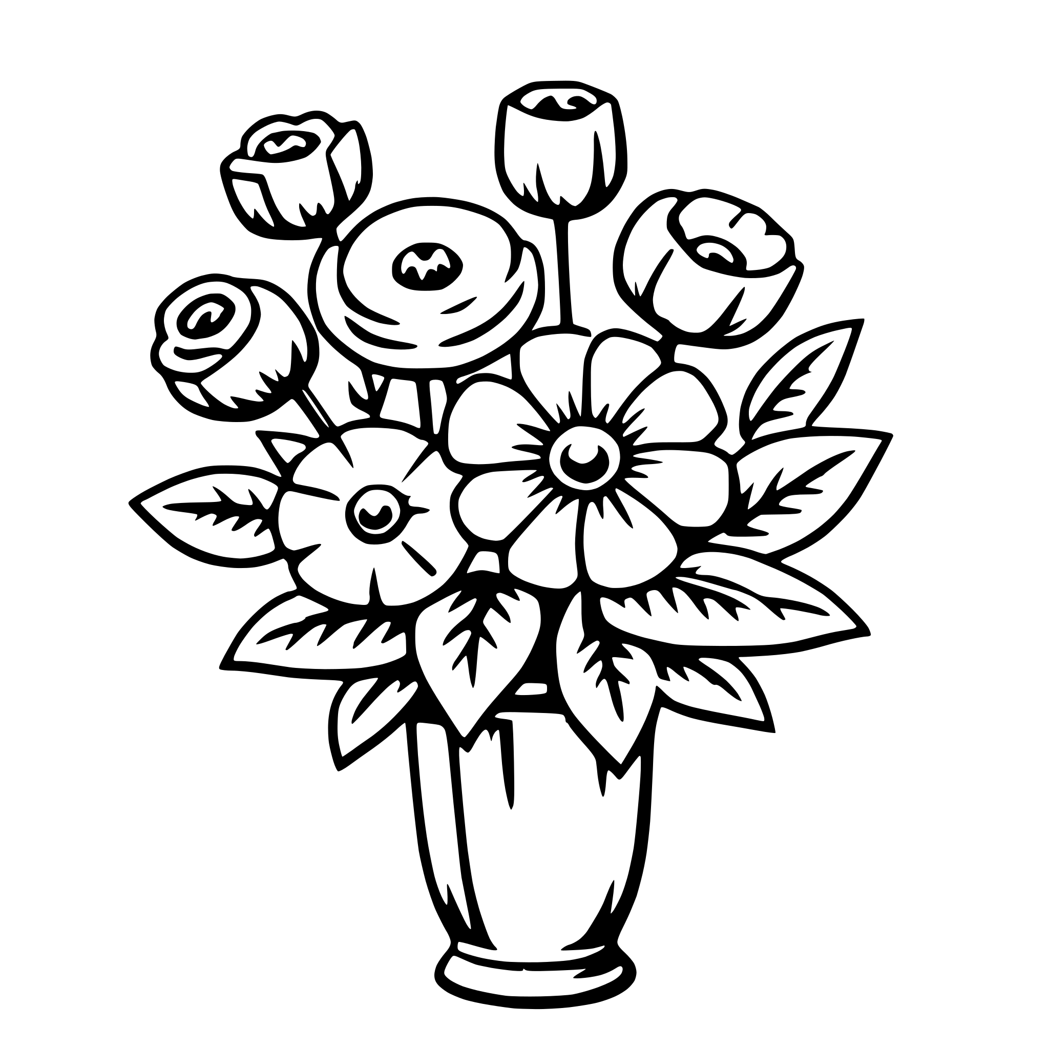 AI-generated SVG of a flower bouquet
