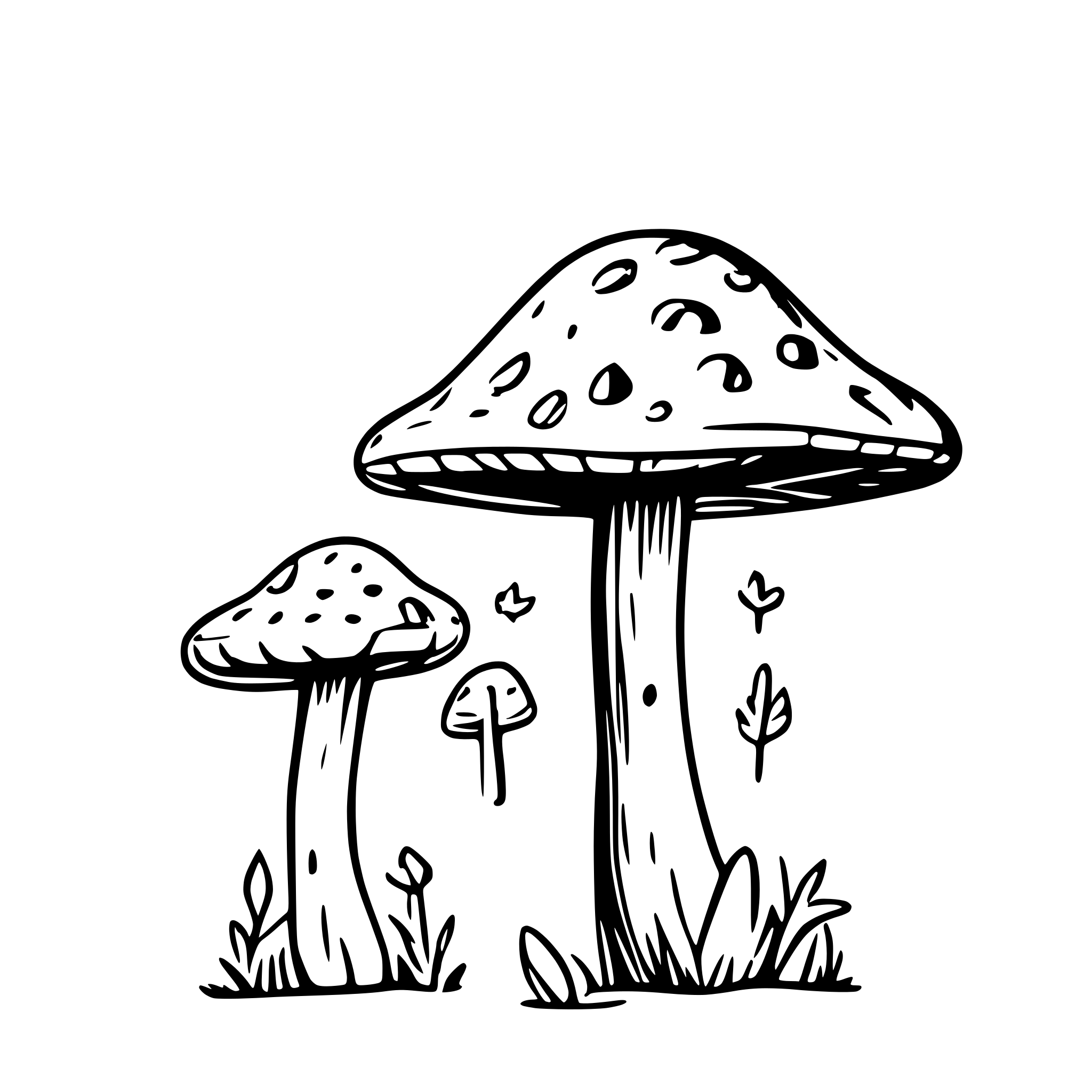 AI-generated SVG of a Aliens mushrooms phycodelic forest and wizard