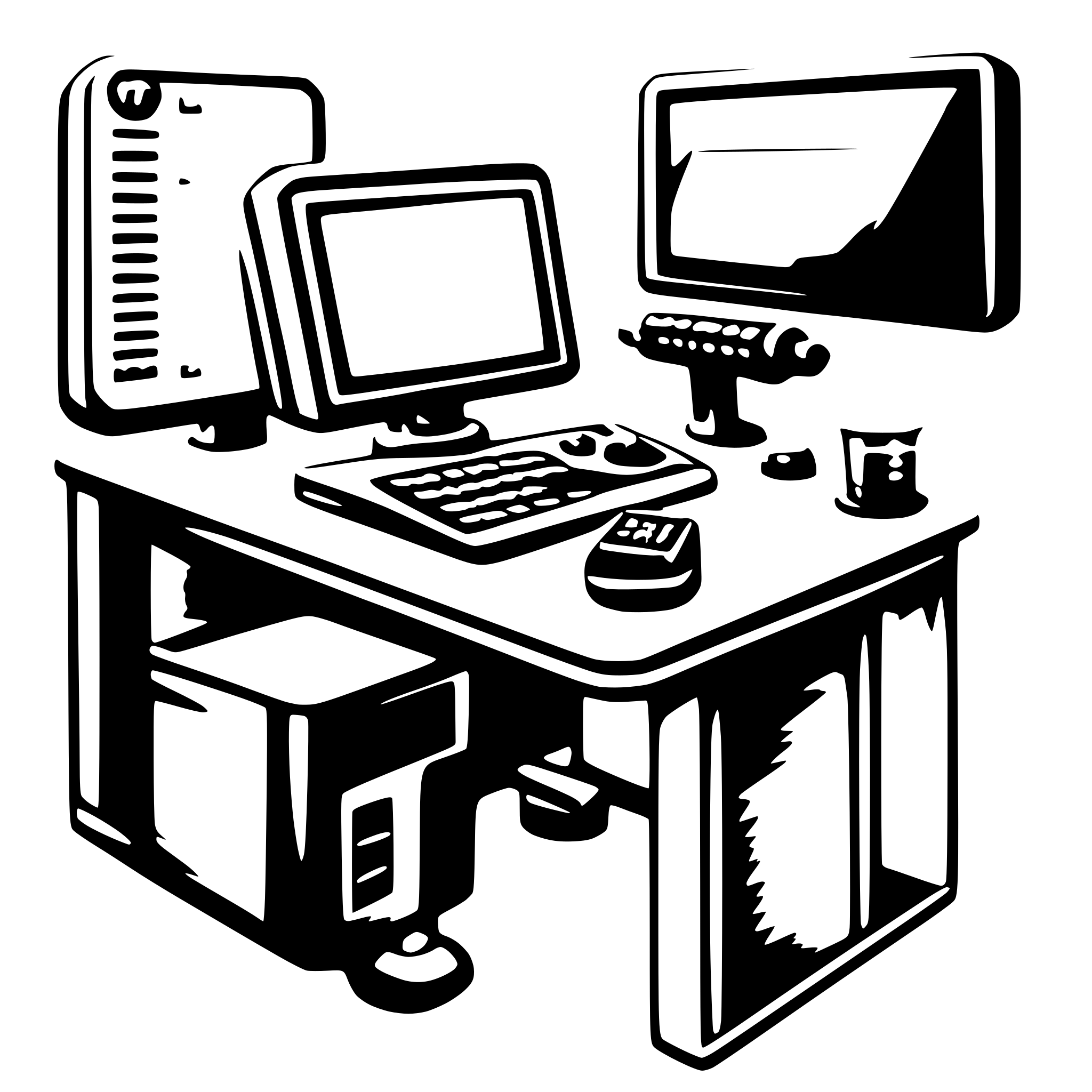 AI-generated SVG of 'interview gym computer'