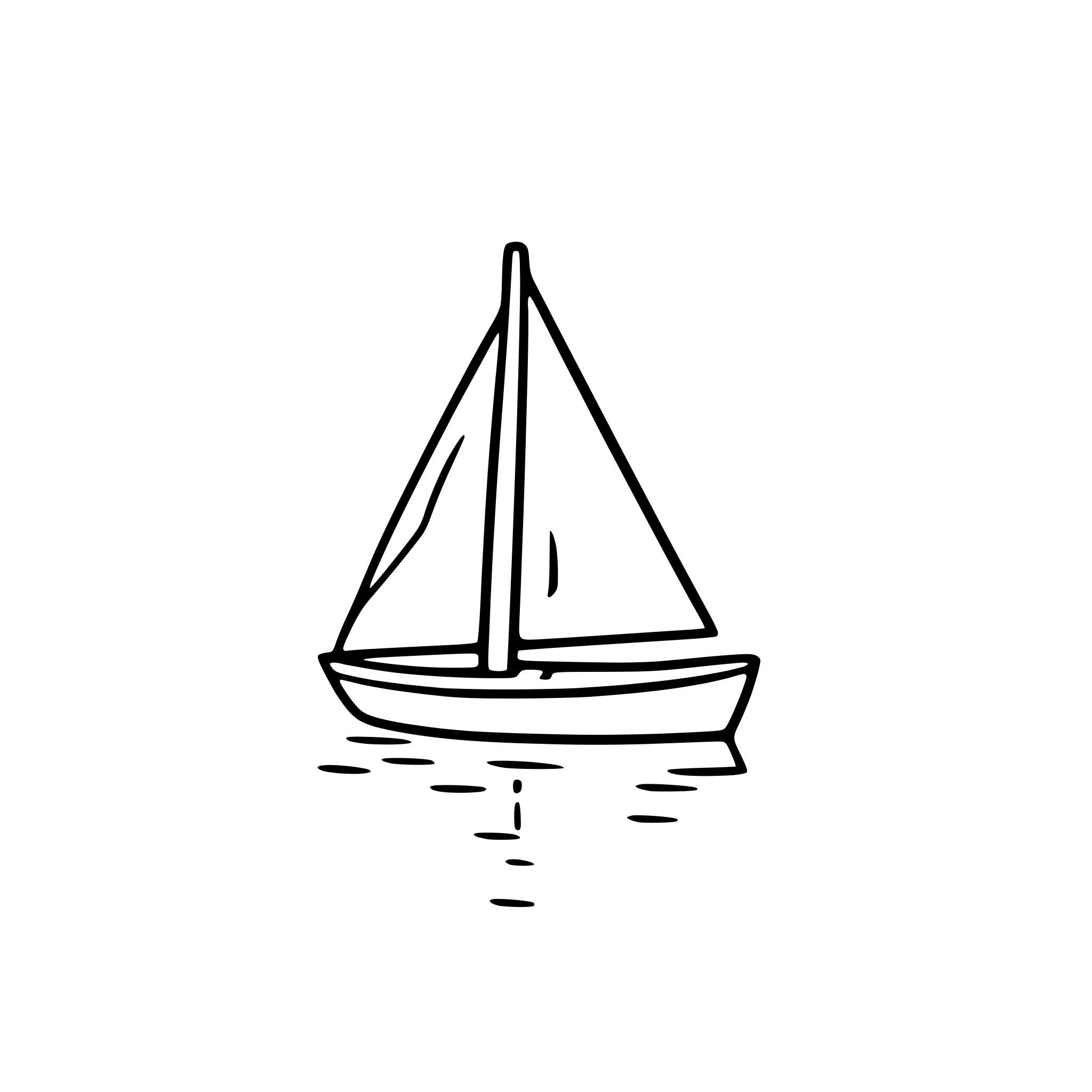 AI-generated SVG of 'sailboat on calm water'