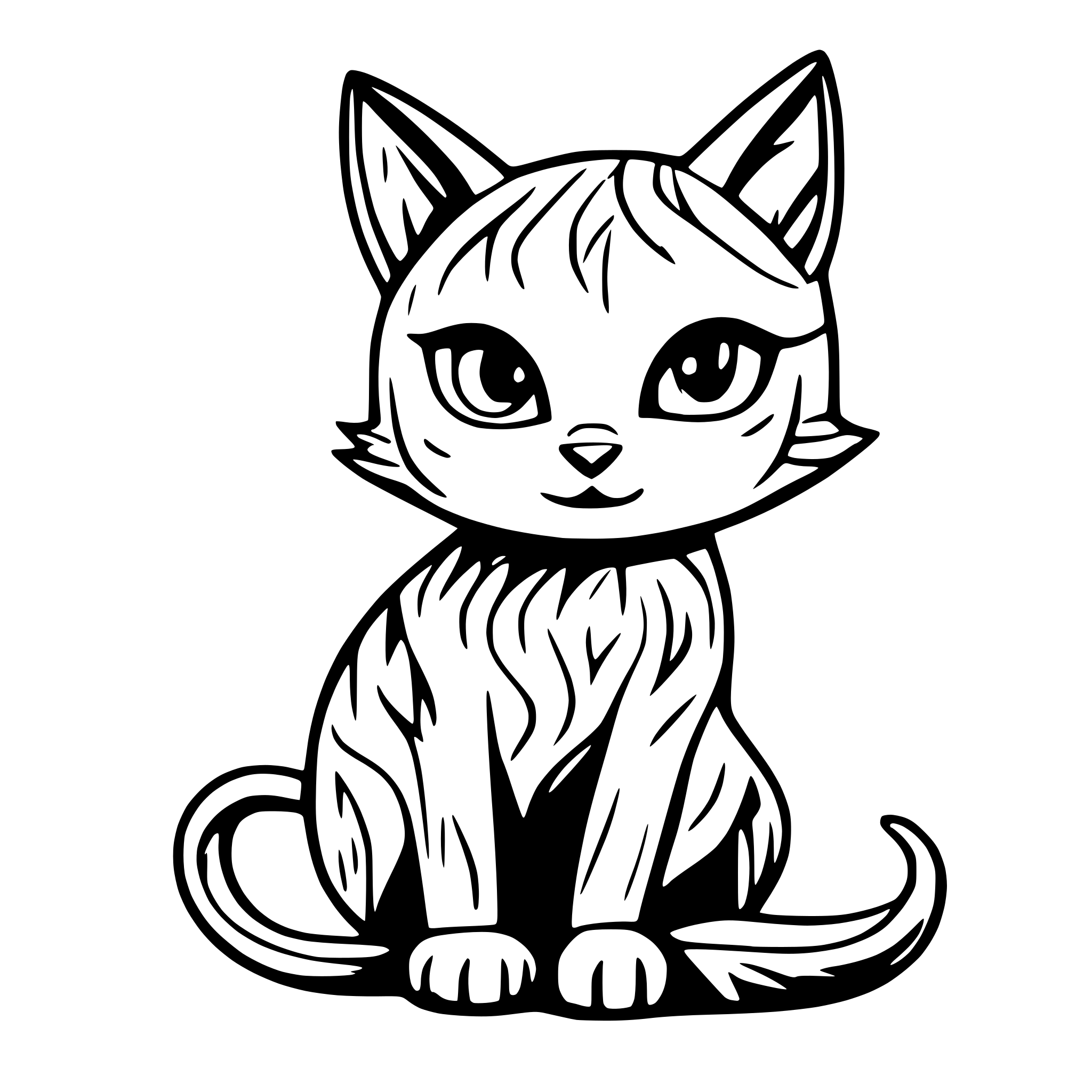 AI-generated SVG of a cat