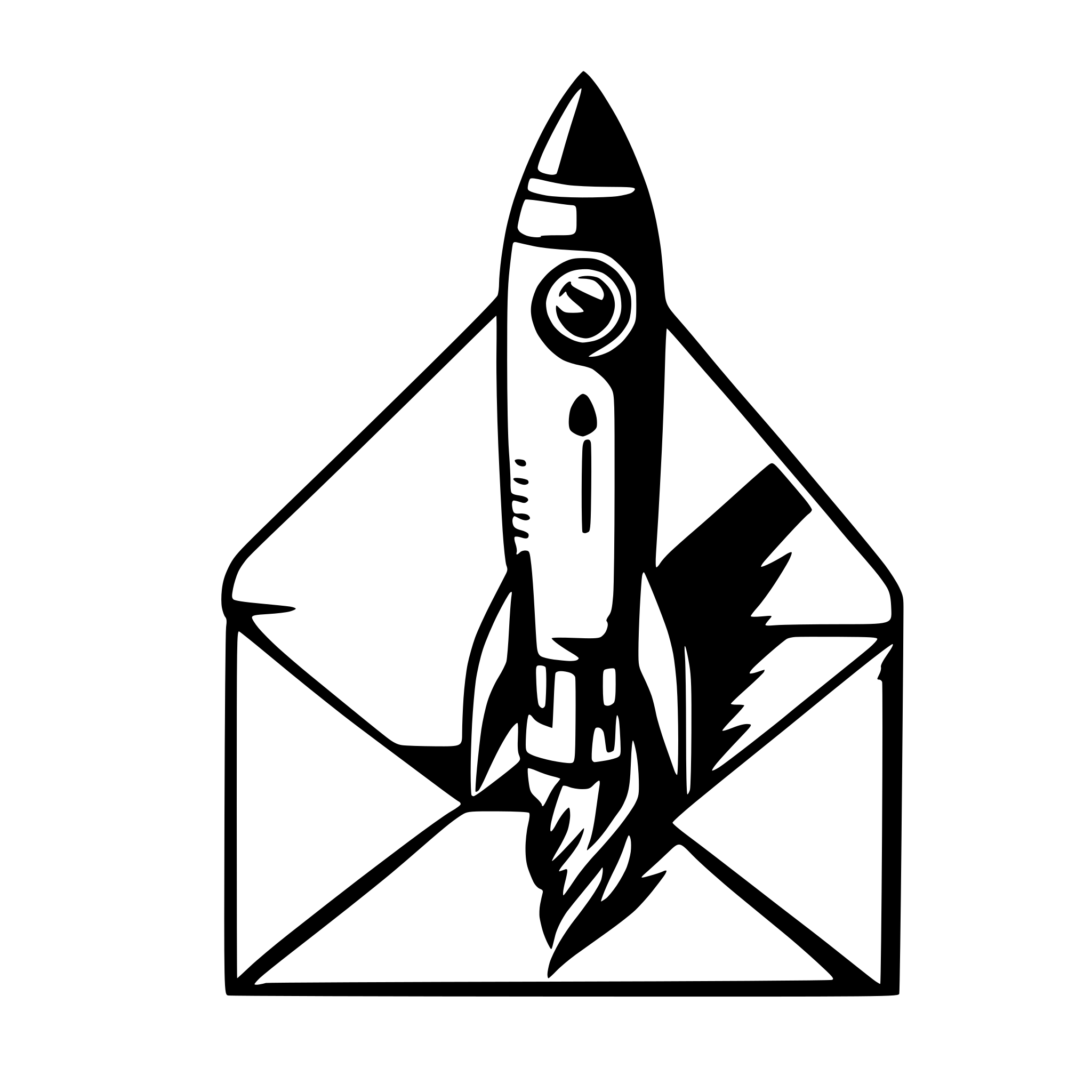 AI-generated SVG of a Envelope with rocket