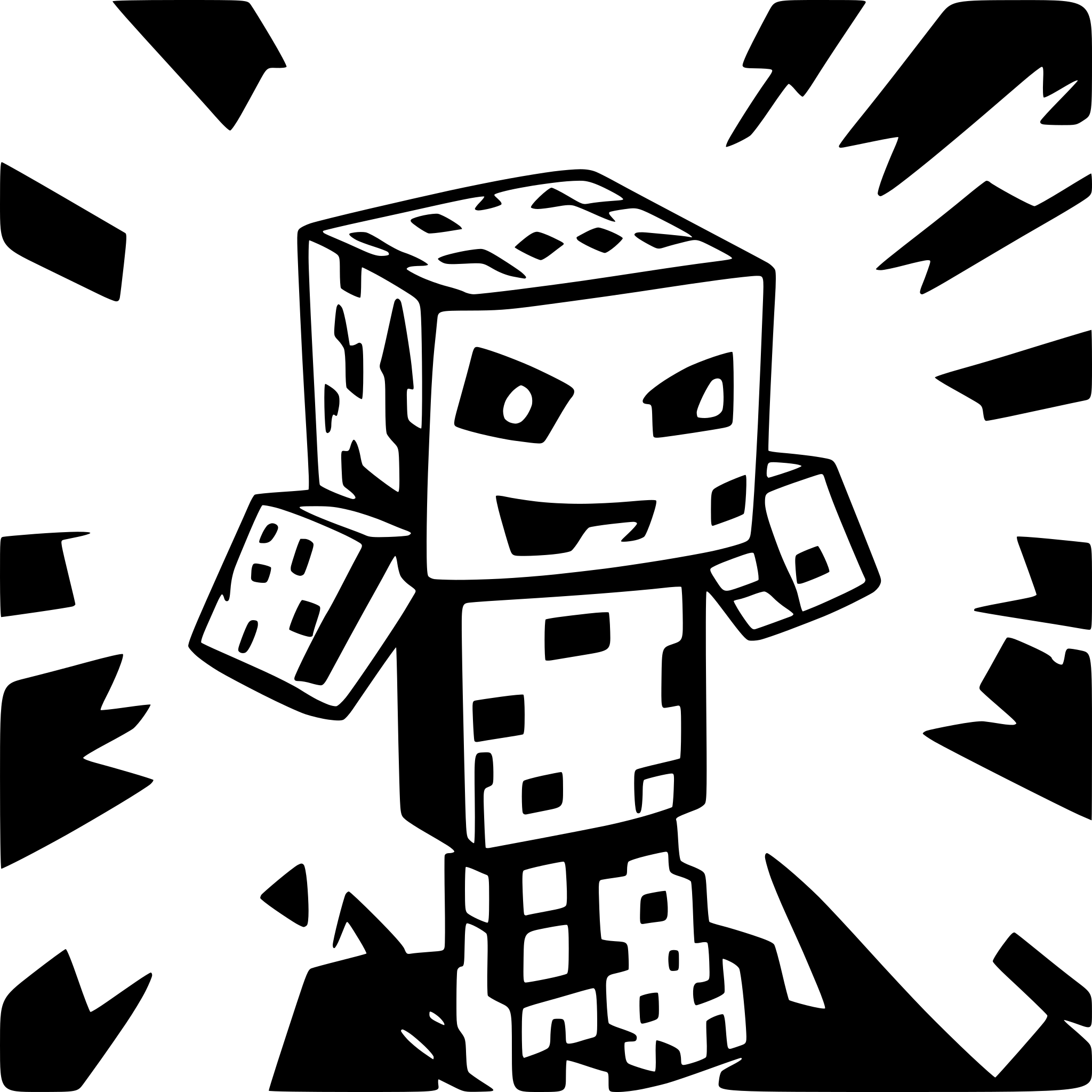 AI-generated SVG of 'minecraft creeper exploding'