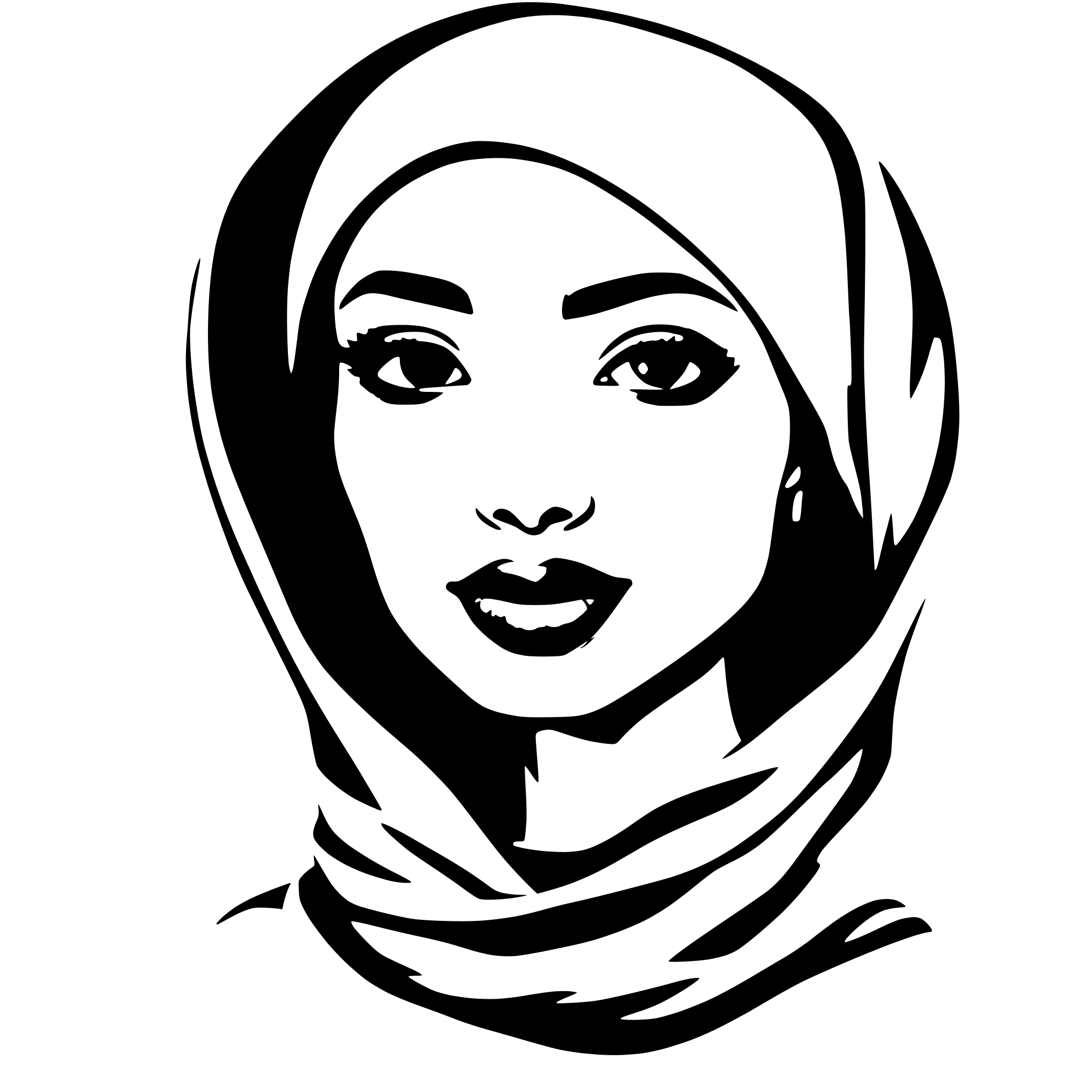 AI-generated SVG of 'beautiful african woman in hijab'