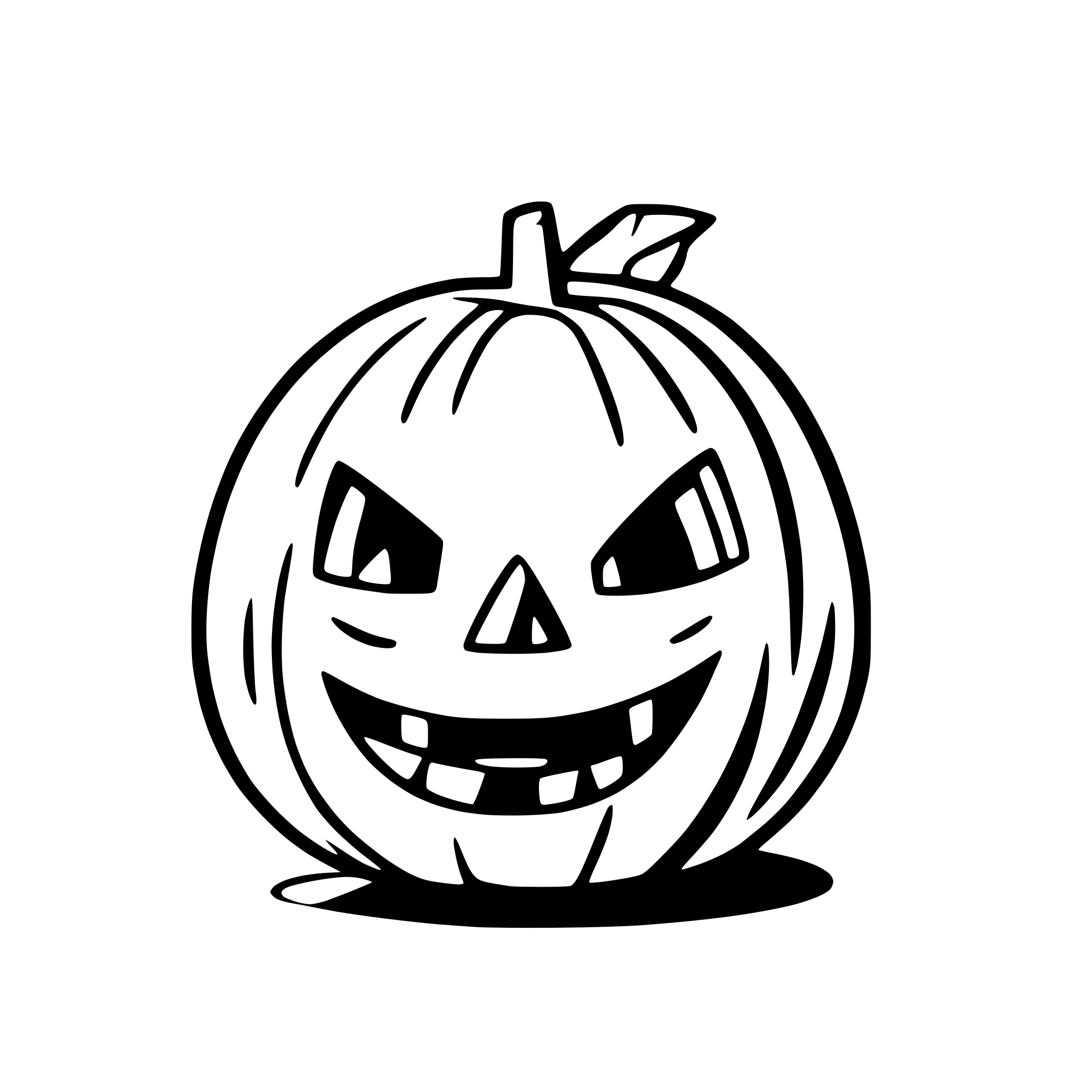 AI-generated SVG of a a halloween pumpkin with a ghost beside