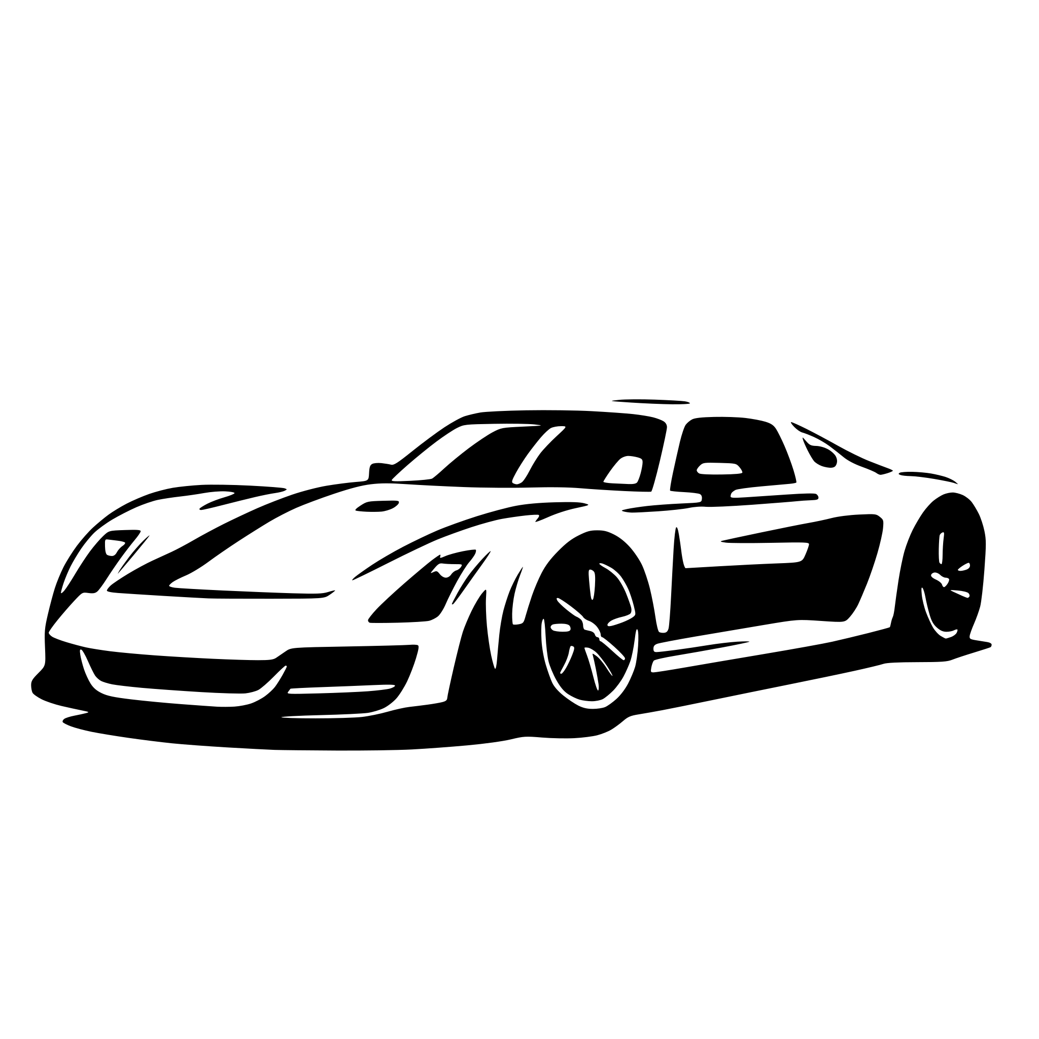 AI-generated SVG of a hyper car, side flat view simple modern very aero dynamic