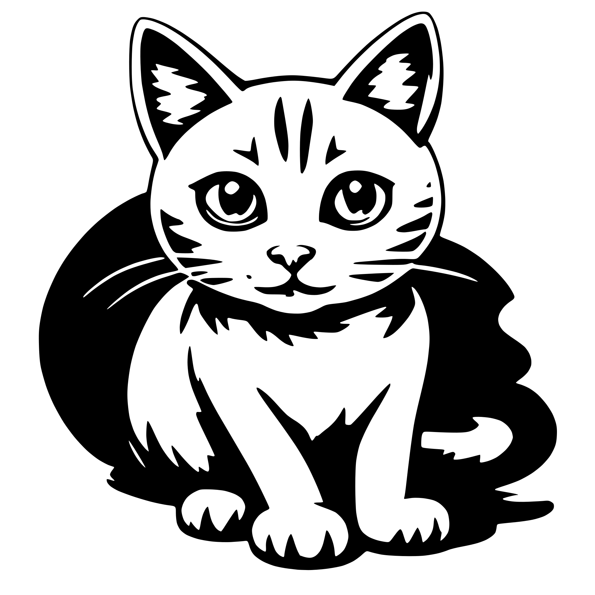 AI-generated SVG of a a cat