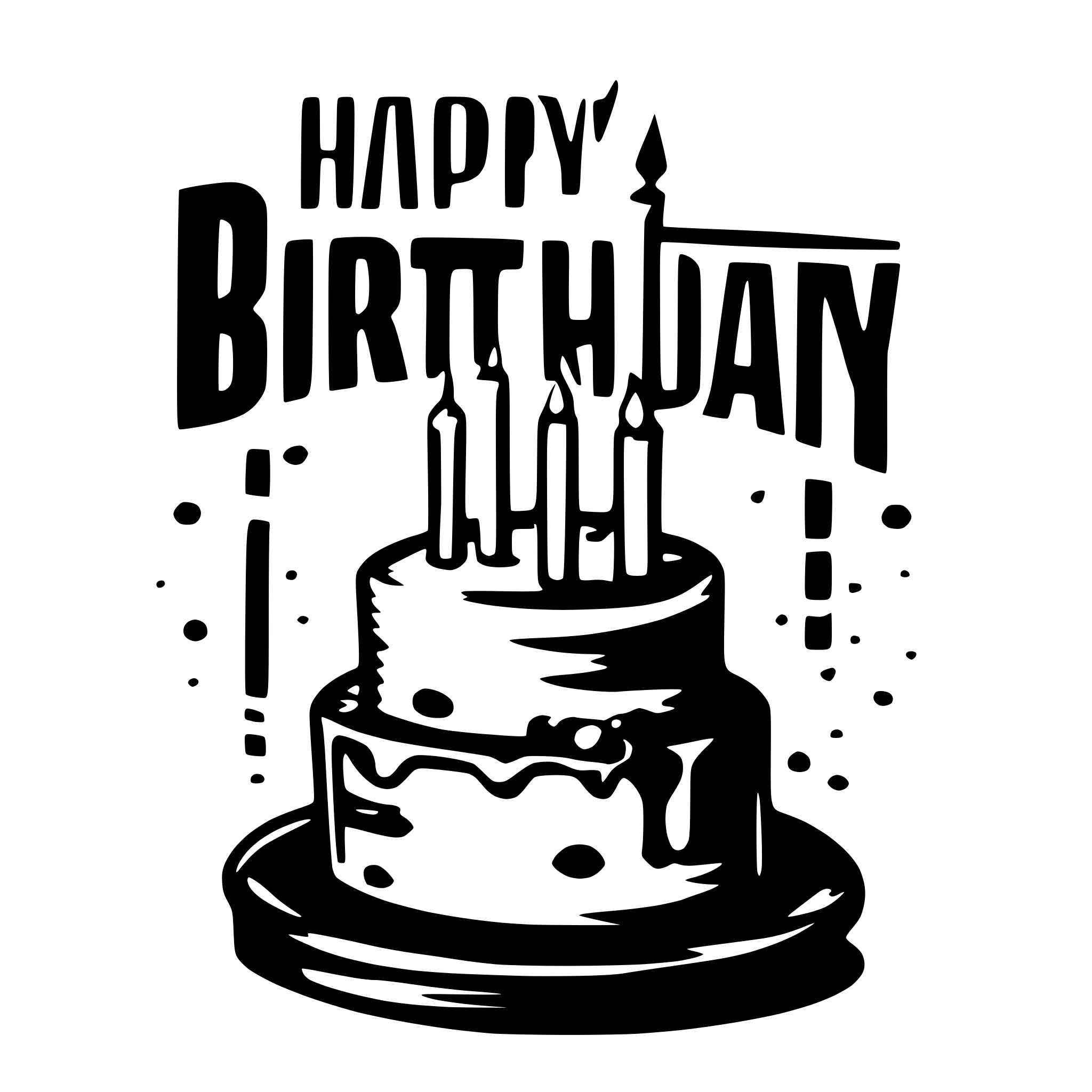 AI-generated SVG of a happy birthday topper