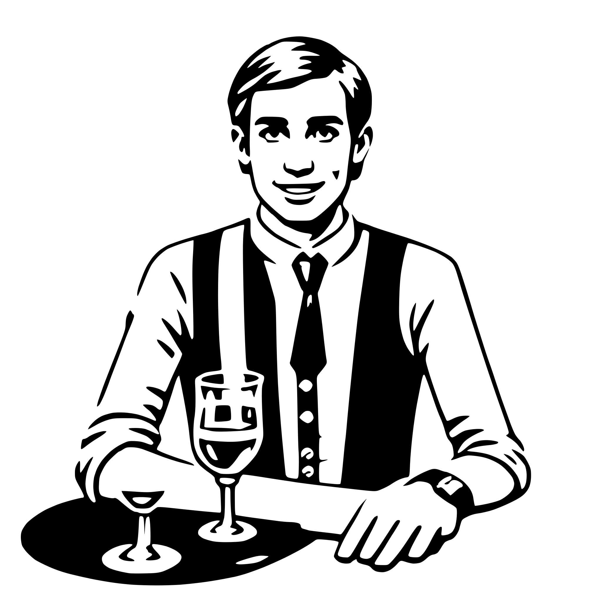 AI-generated SVG of 'barman'