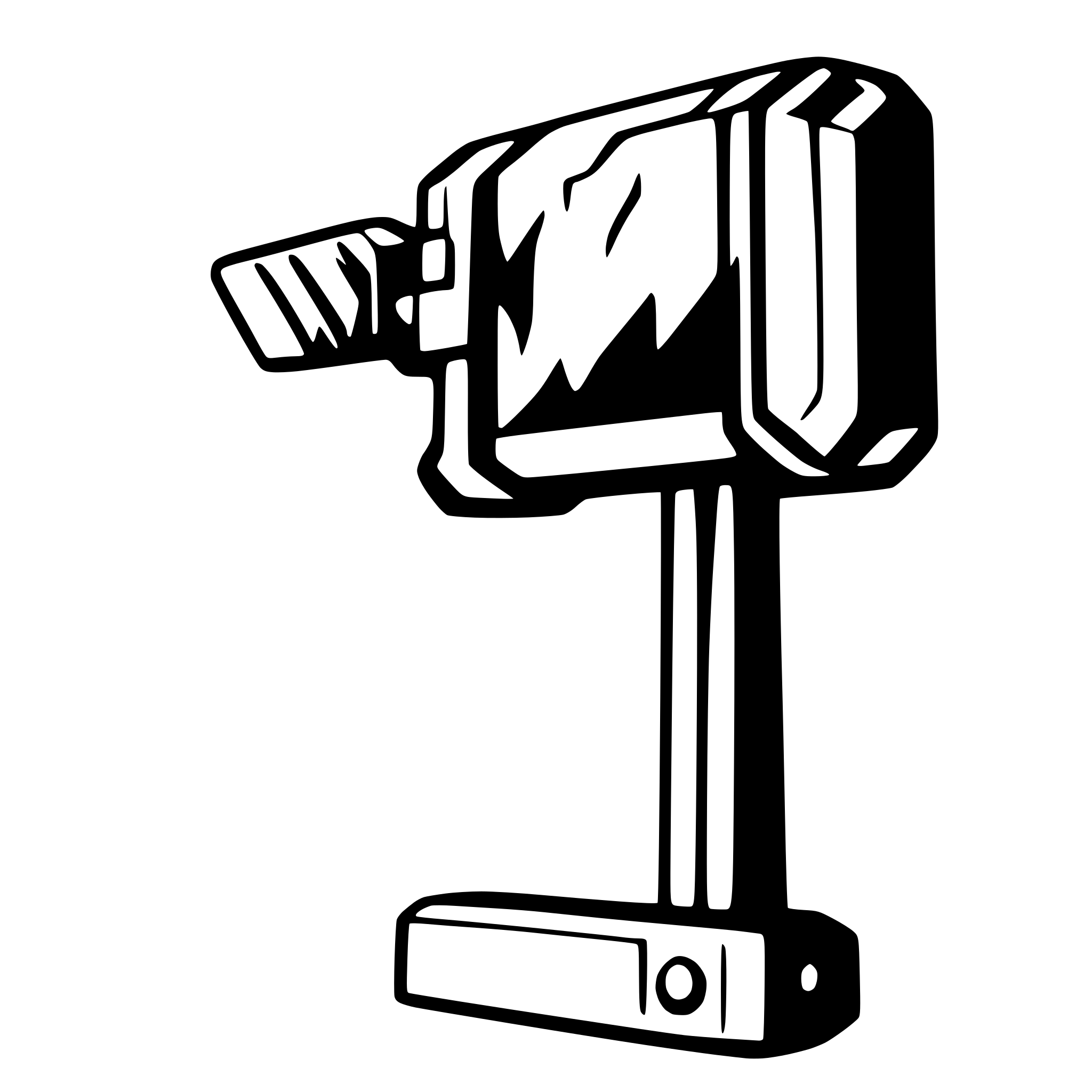 AI-generated SVG of a a sledgehammer for war no background or shadows or other objects side view