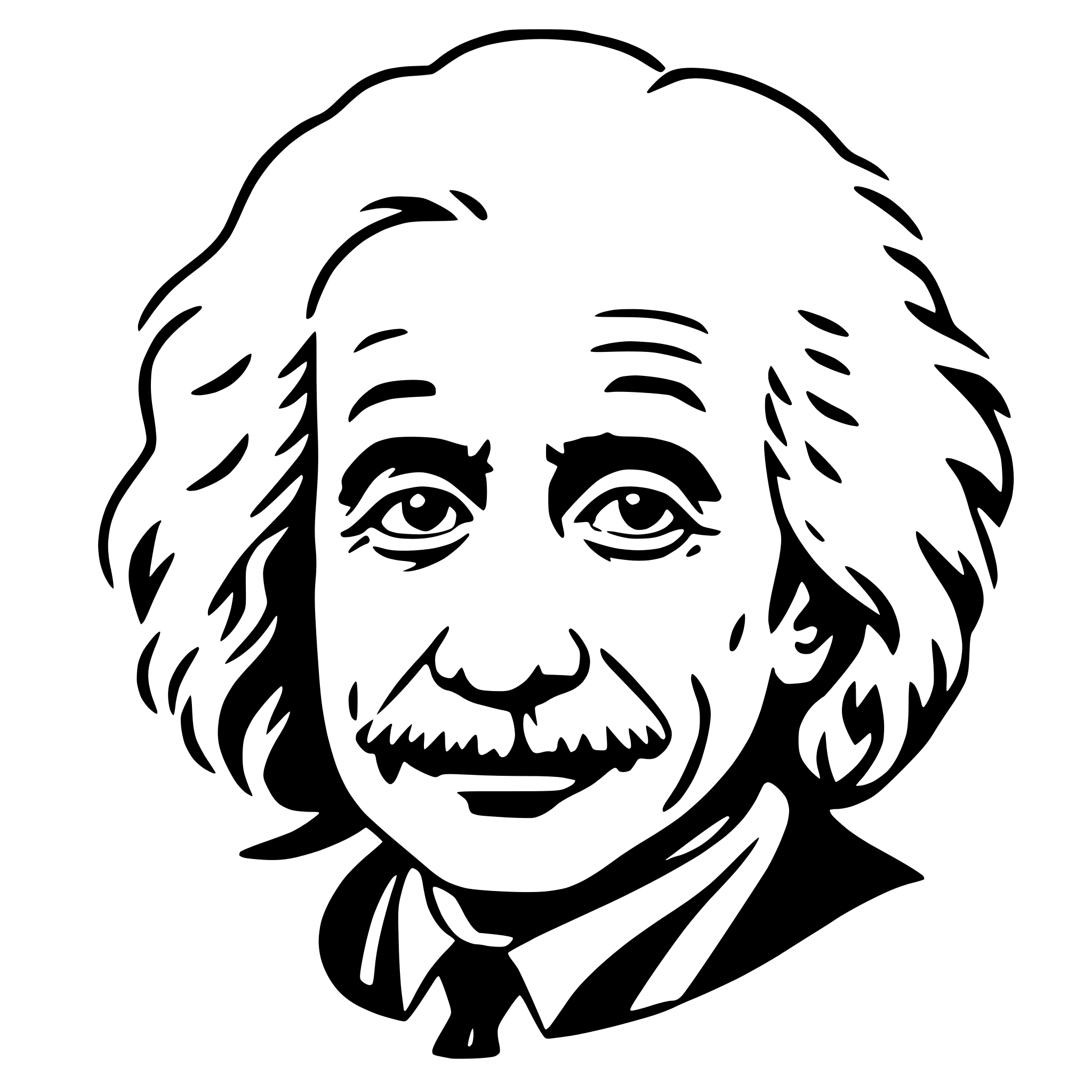 AI-generated SVG of a albert einstein