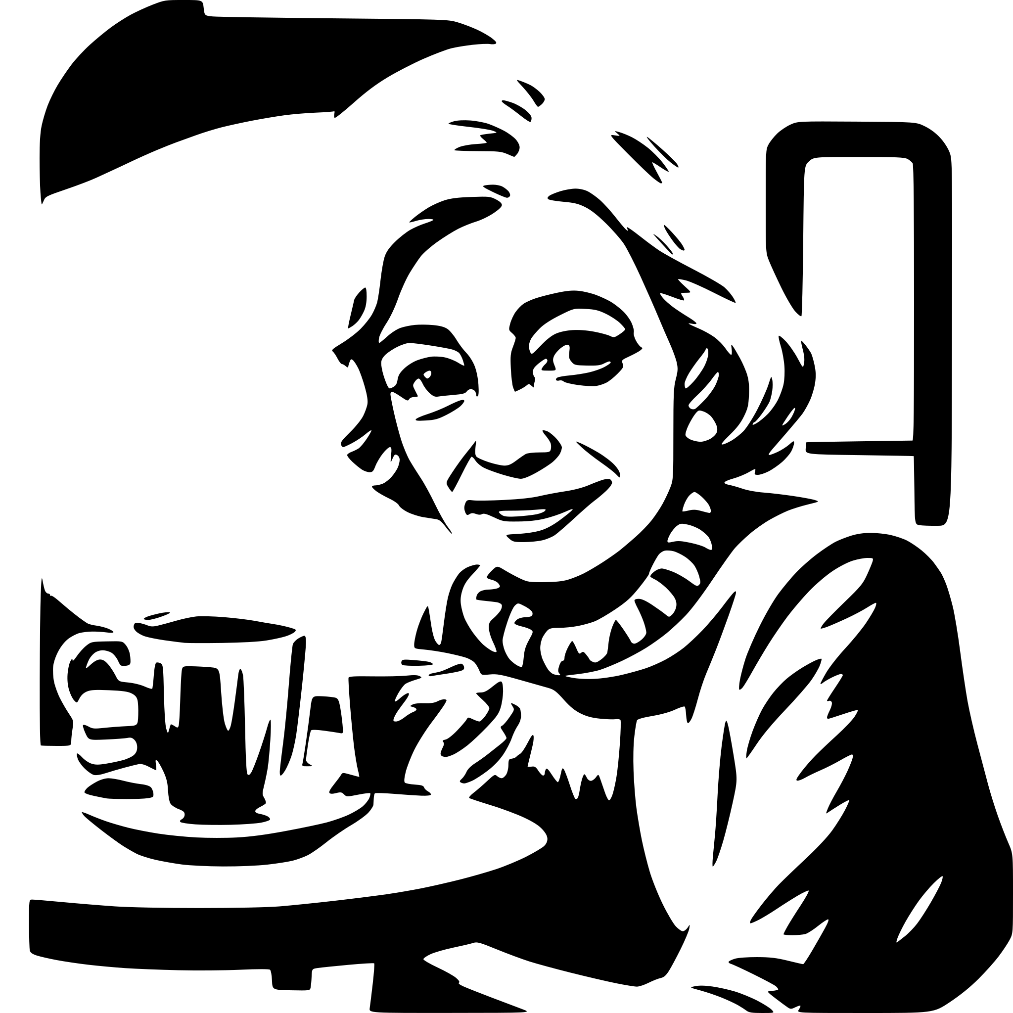 AI-generated SVG of 'grandma drinking coffee'