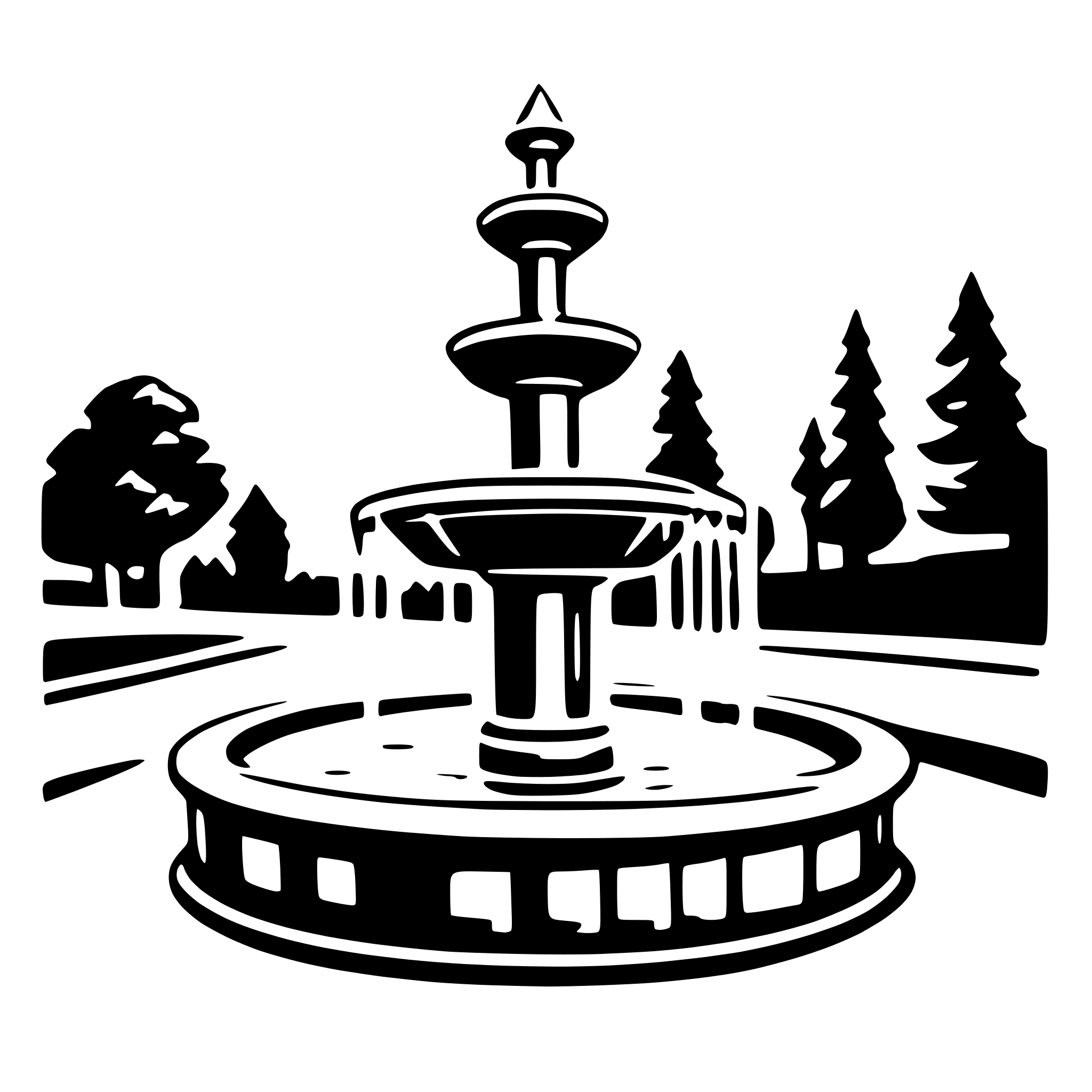 AI-generated SVG of a fountain