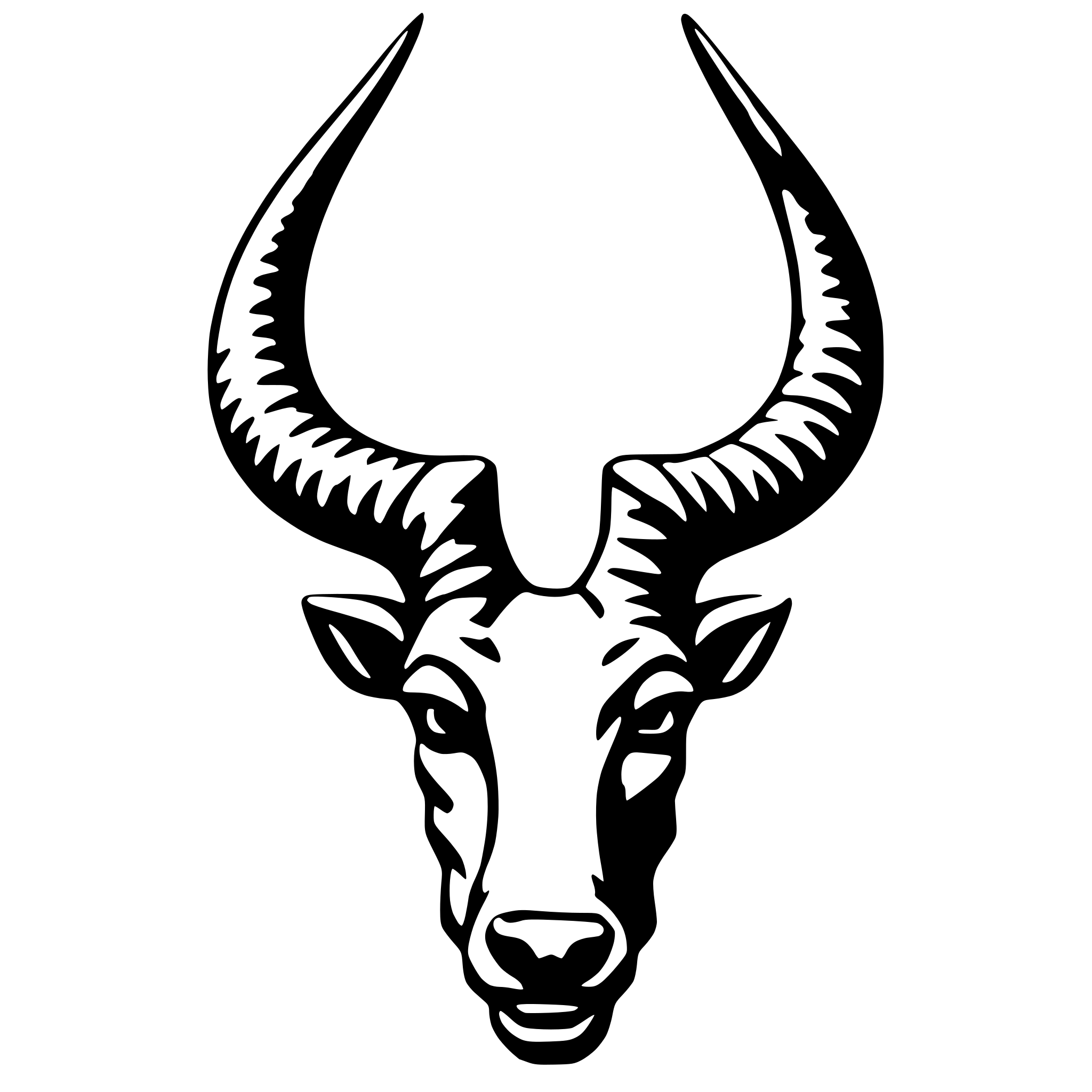 AI-generated SVG of a Kudu horns