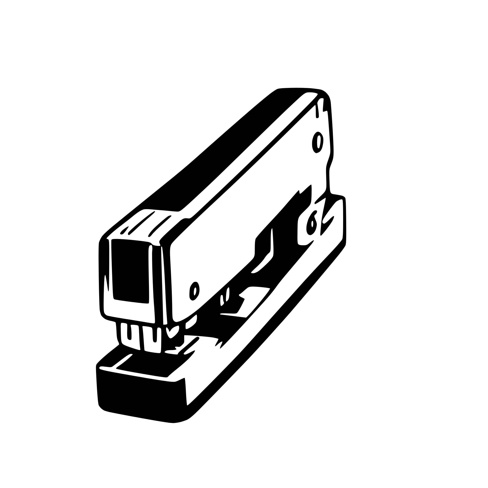 AI-generated SVG of 'silhouette of a stapler'