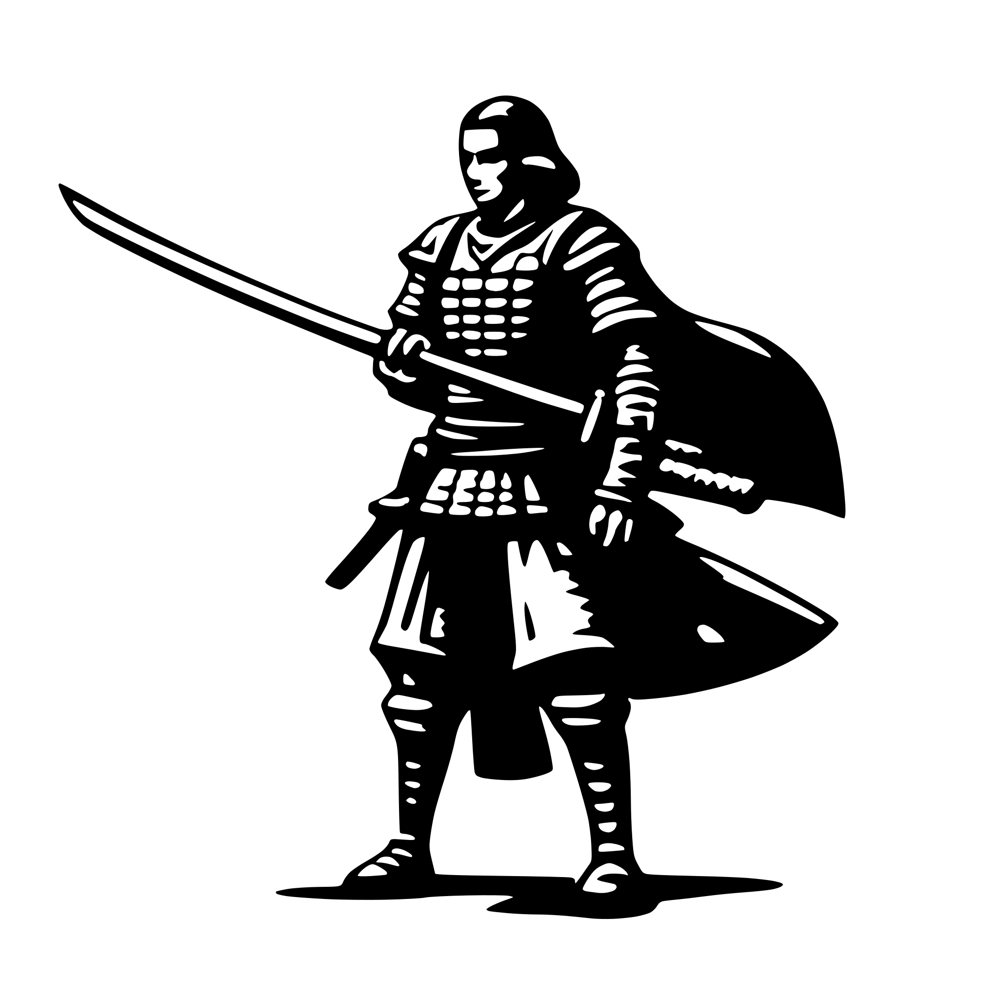 AI-generated SVG of 'samurai'