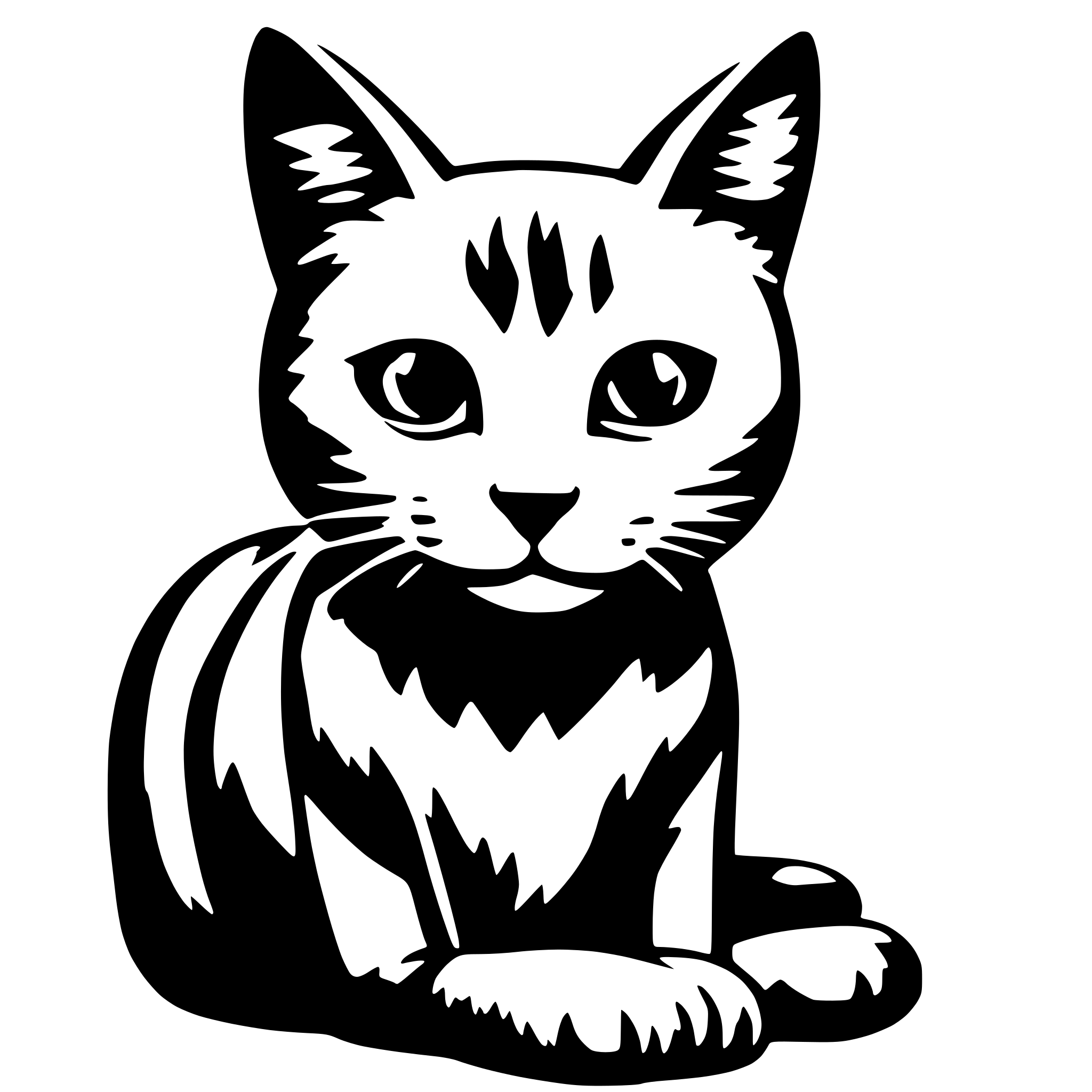 AI-generated SVG of 'cat'