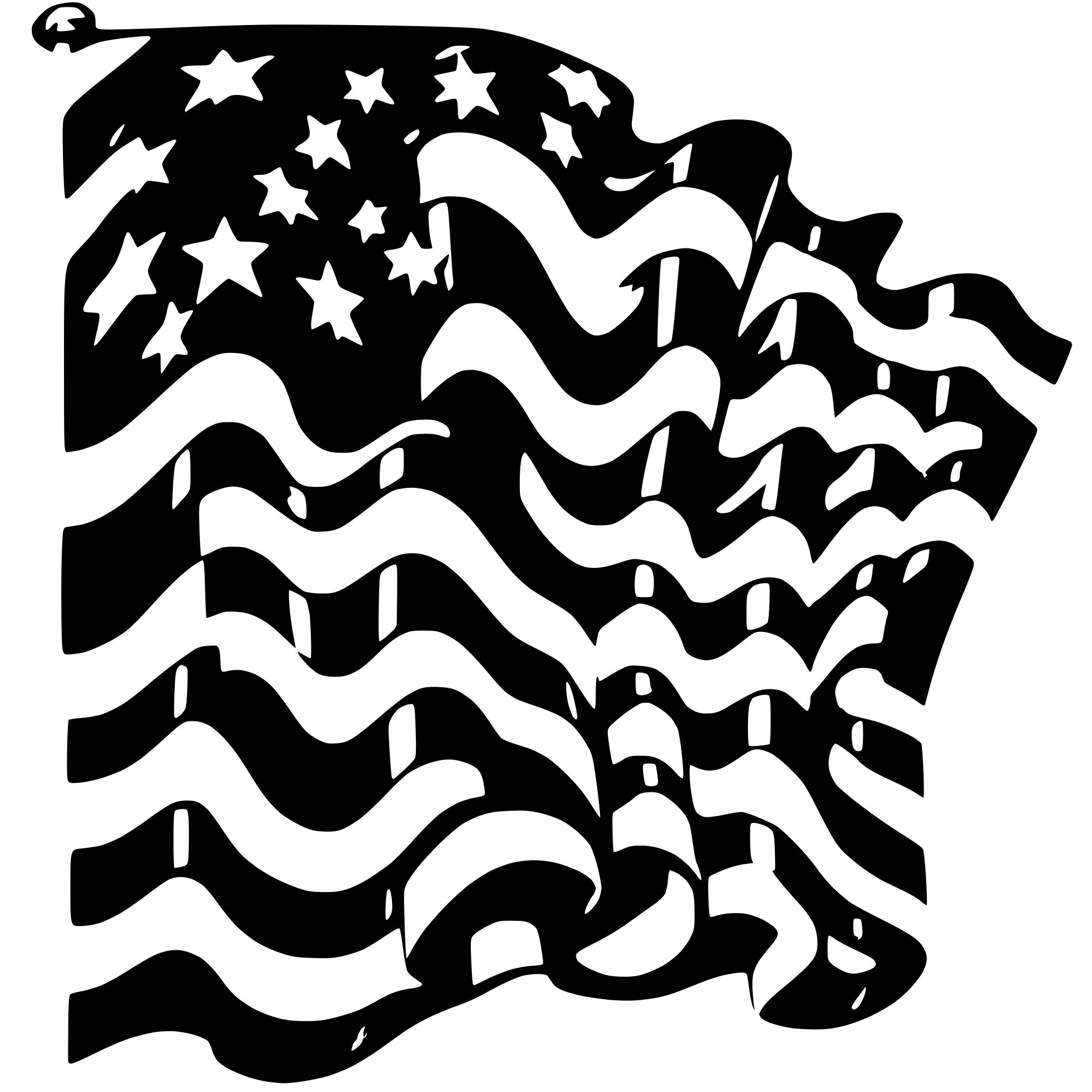 AI-generated SVG of 'blahaj colorfull trans flag'