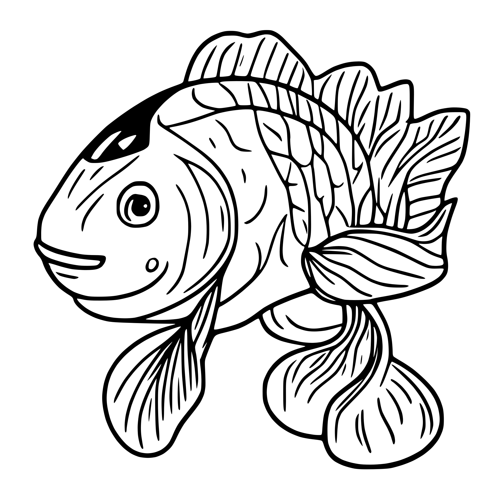 AI-generated SVG of a carp
