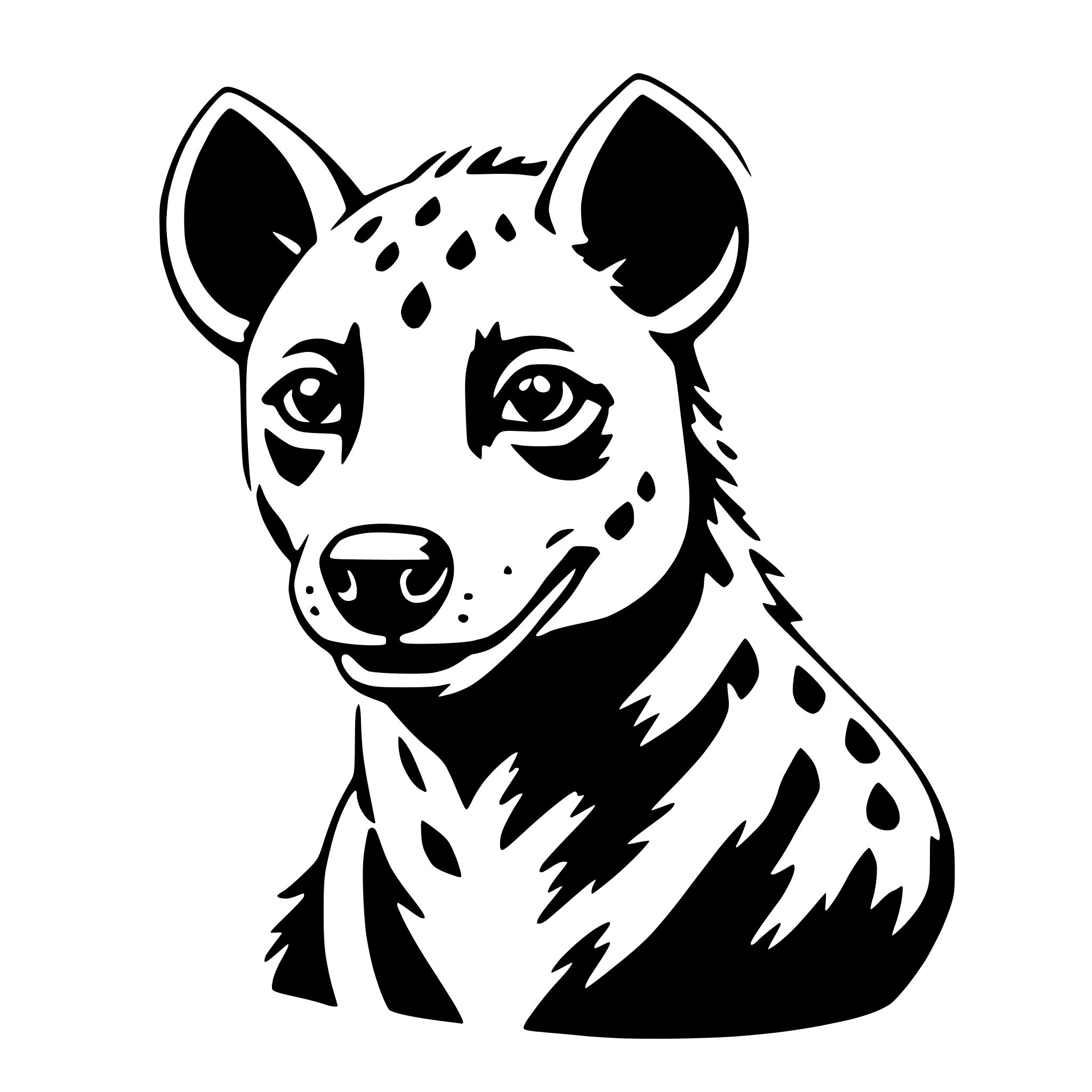 AI-generated SVG of a hyena