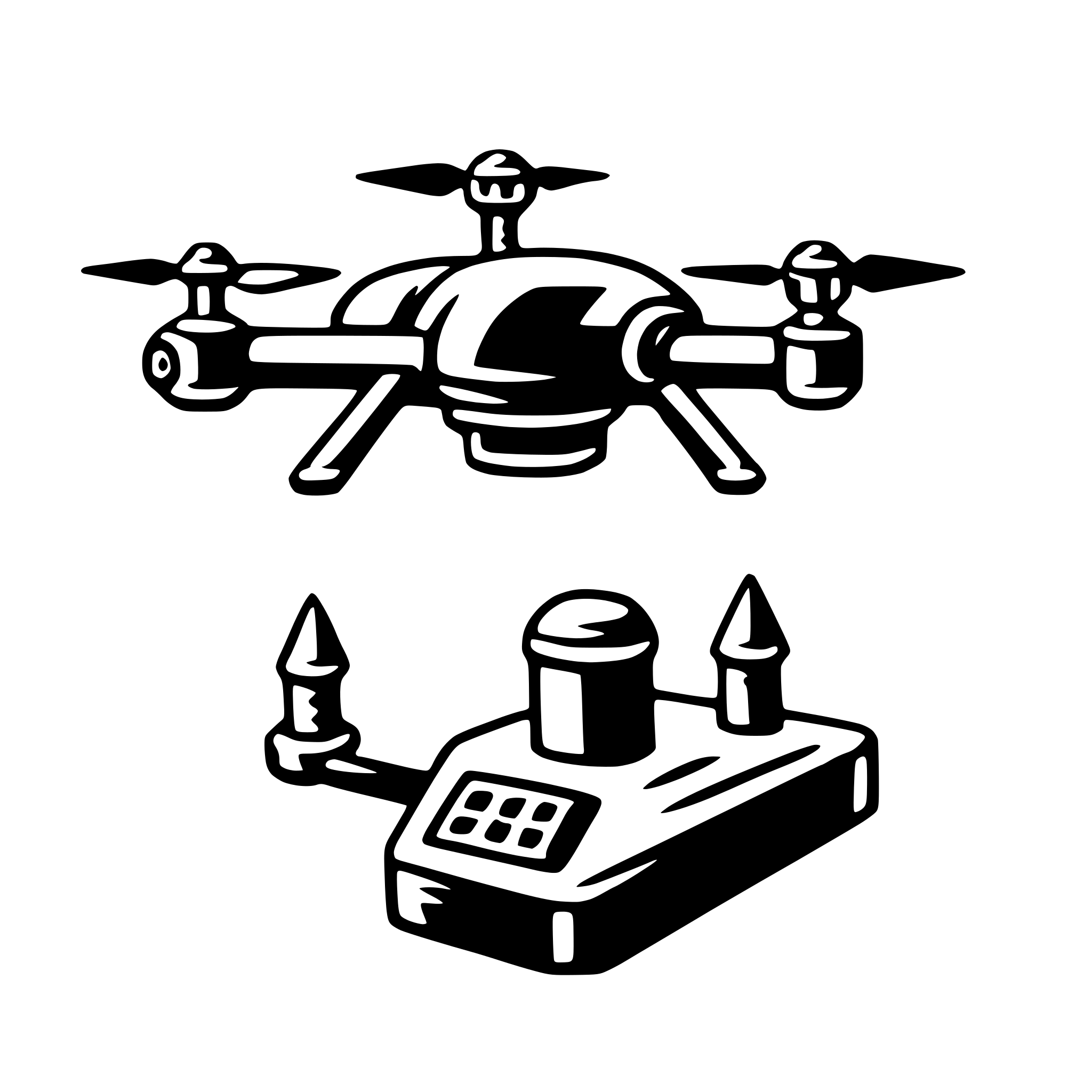 AI-generated SVG of a drone