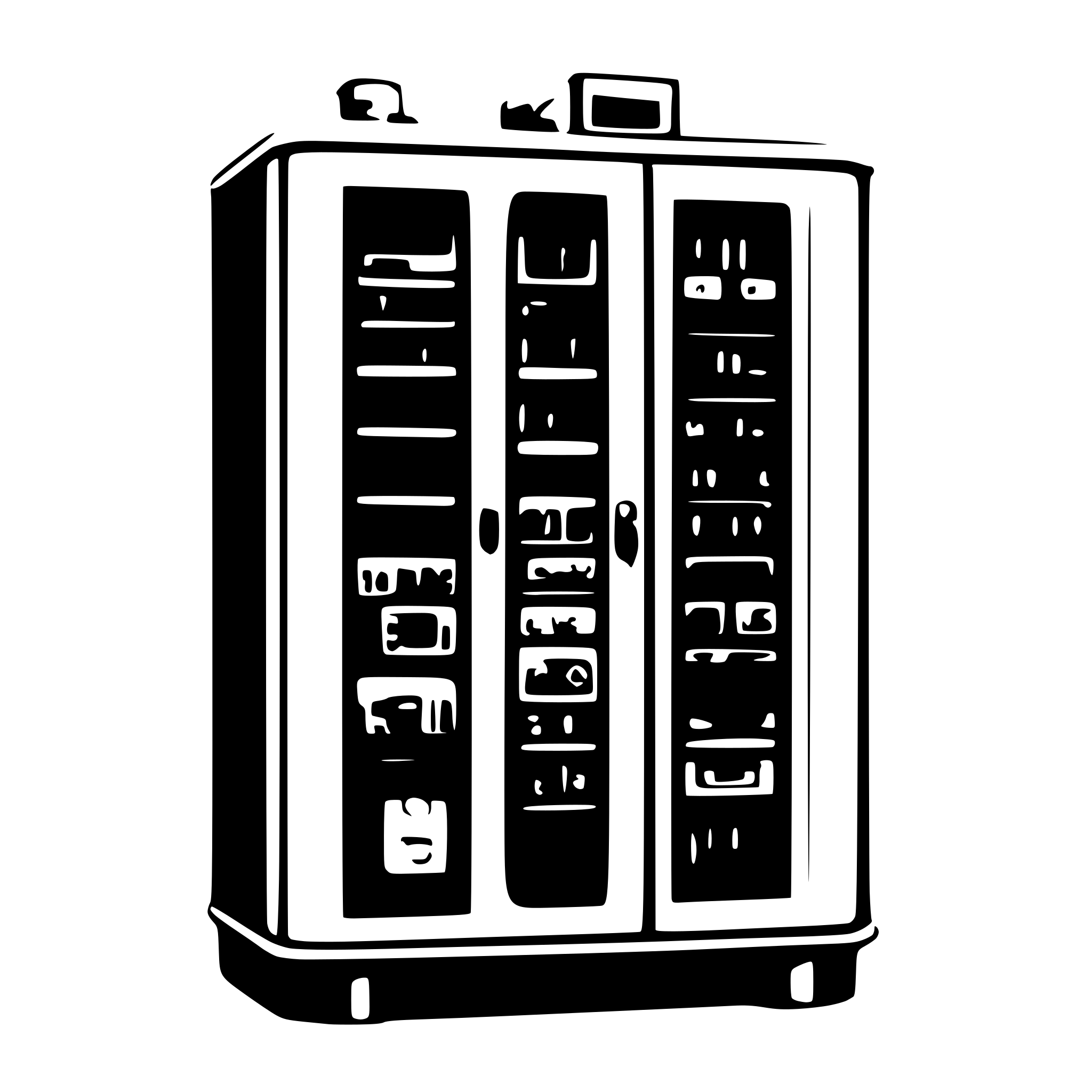 AI-generated SVG of a electrical cabinet 2d color front view