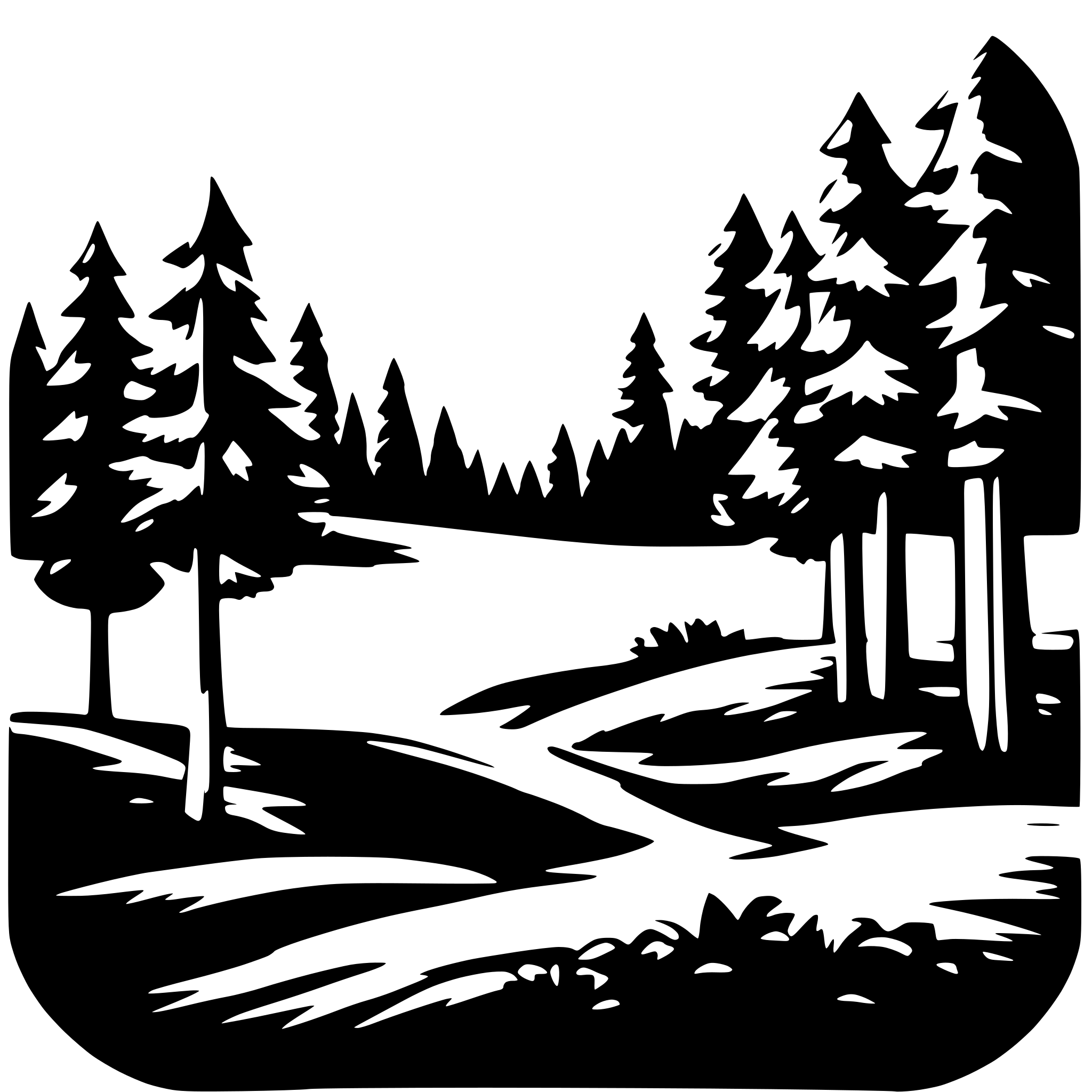 AI-generated SVG of 'sun and forest'