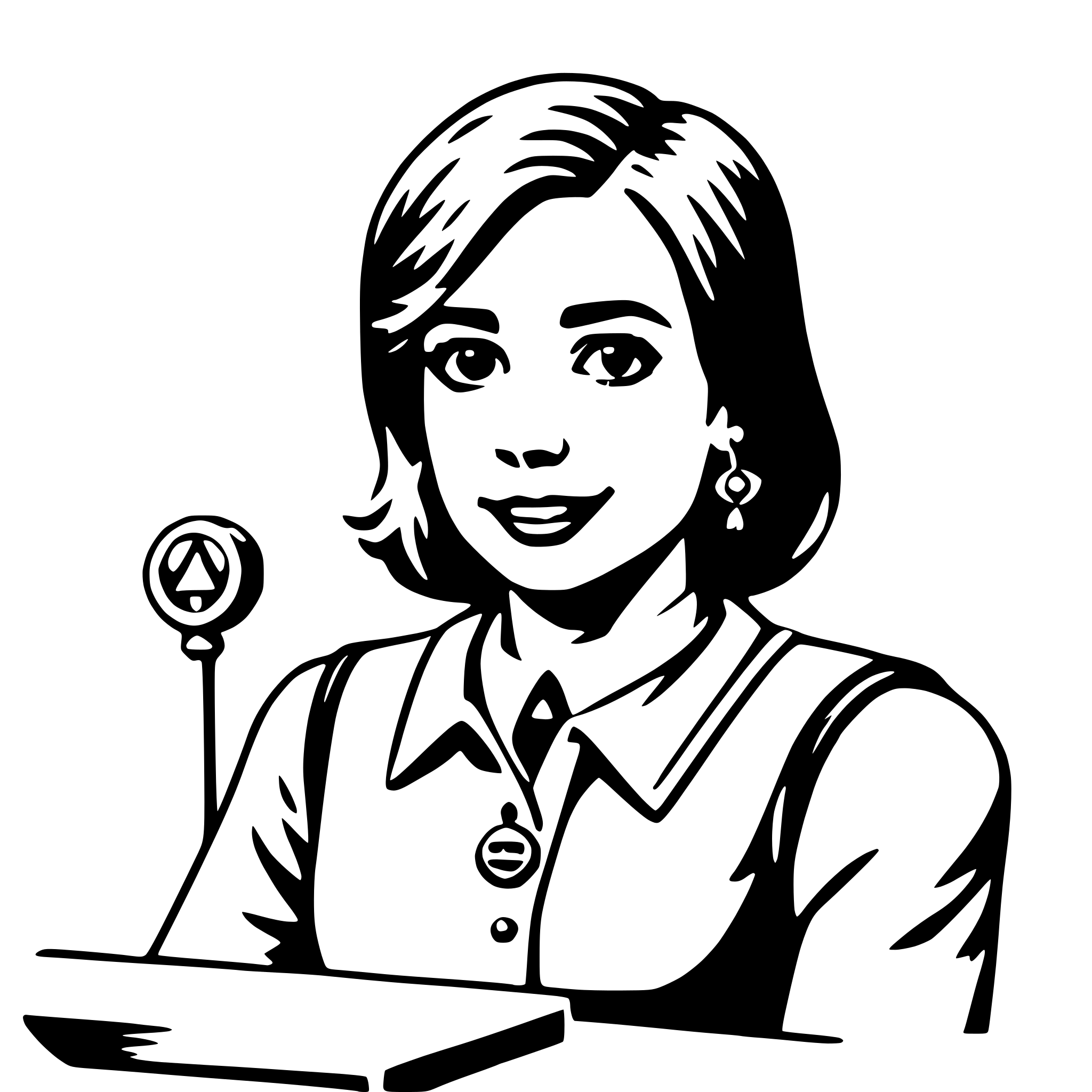 AI-generated SVG of 'receptionist'