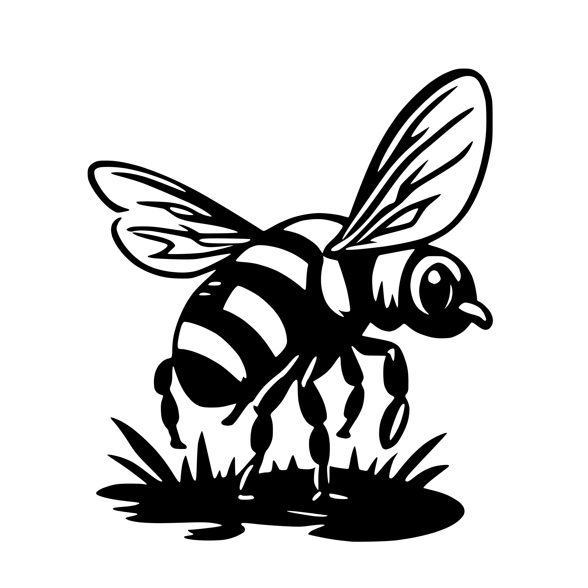 AI-generated SVG of 'bumble bee'