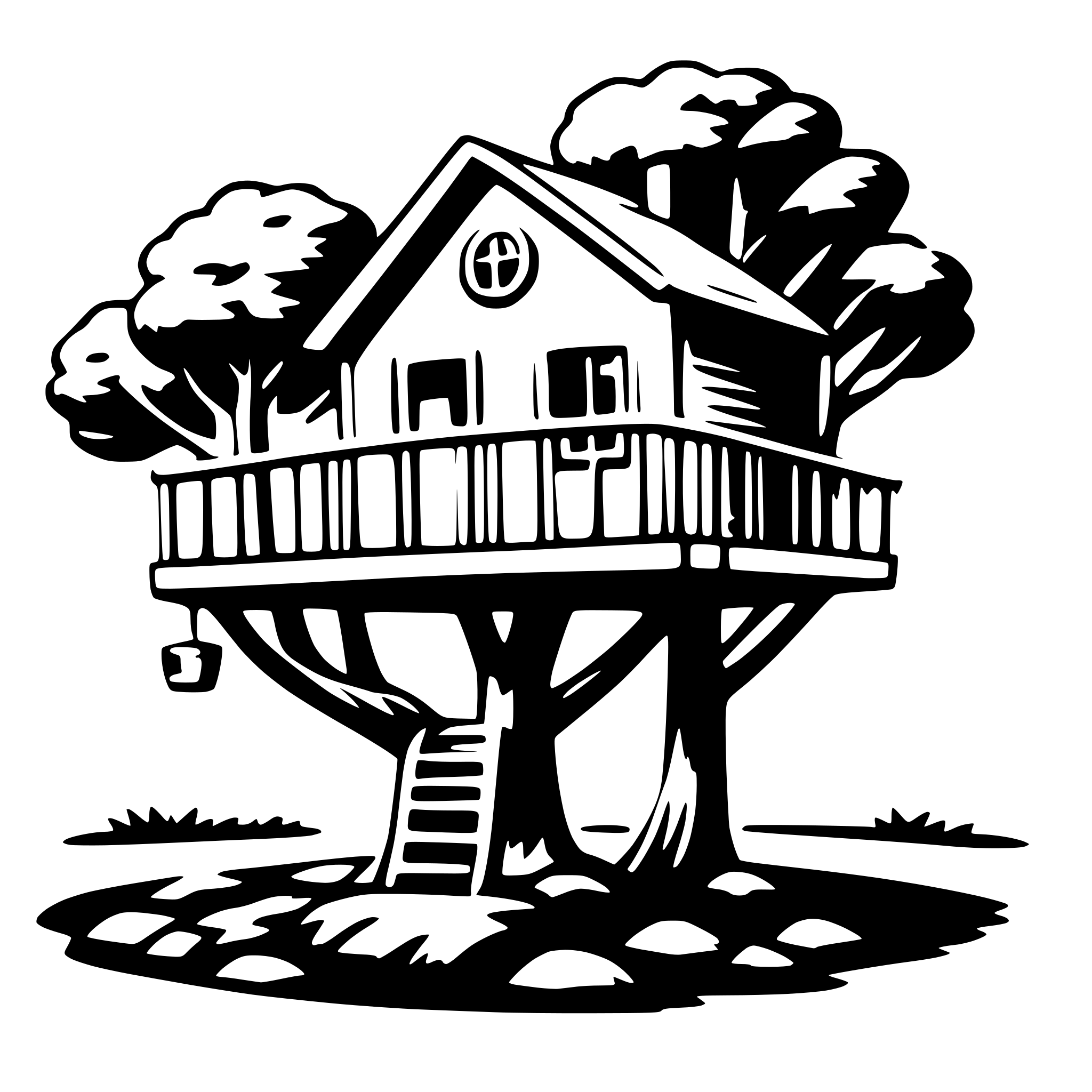 AI-generated SVG of 'treehouse'
