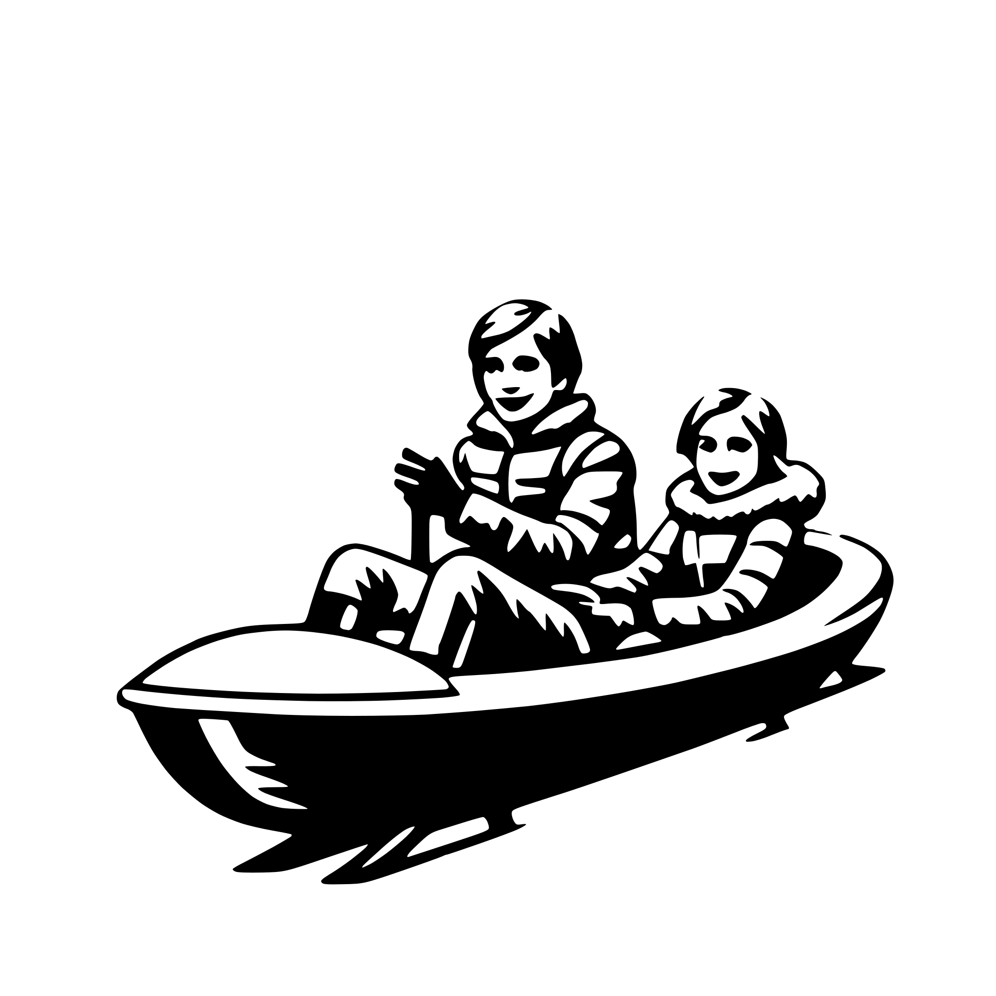 AI-generated SVG of a arctic sledding adventure