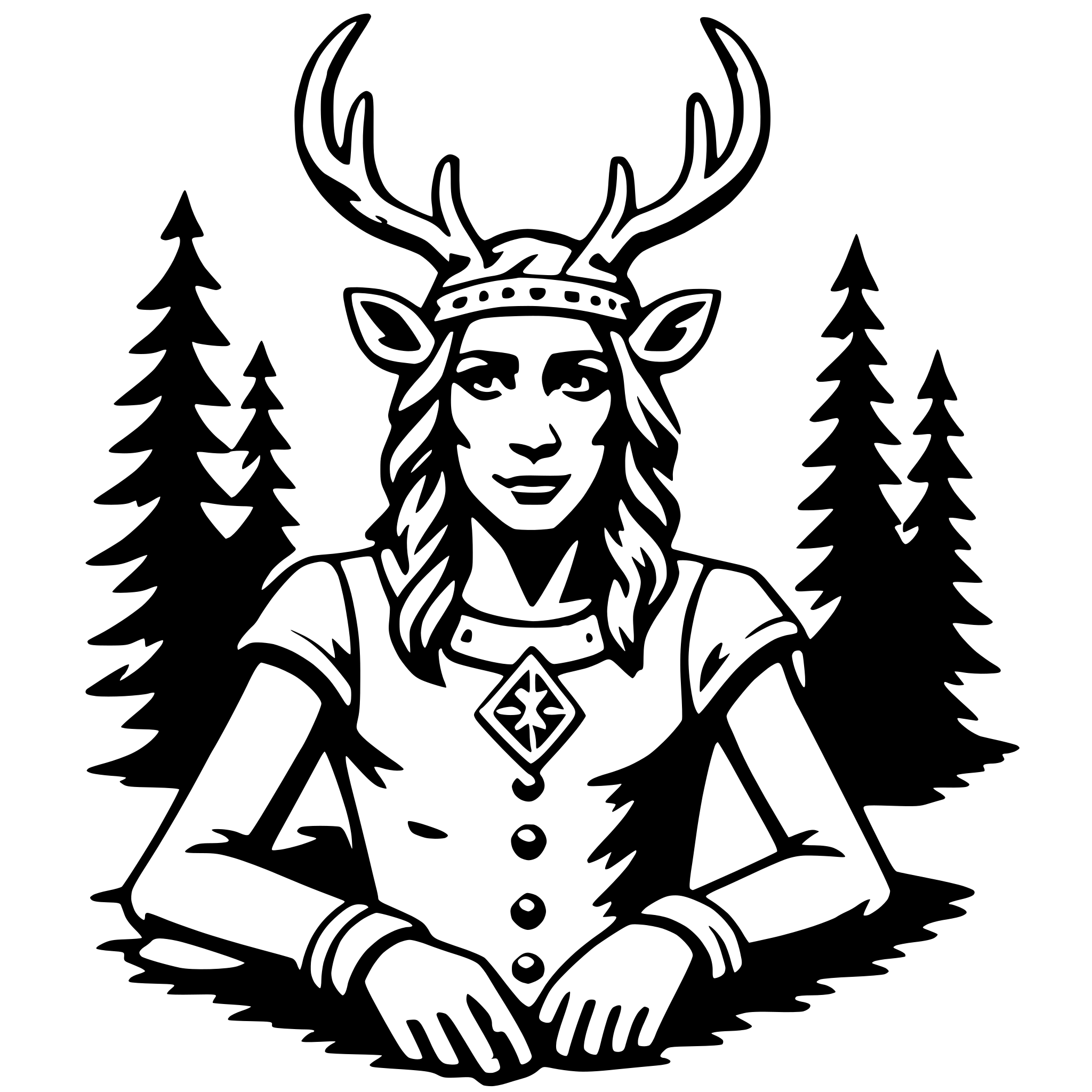 AI-generated SVG of 'cernunnos'