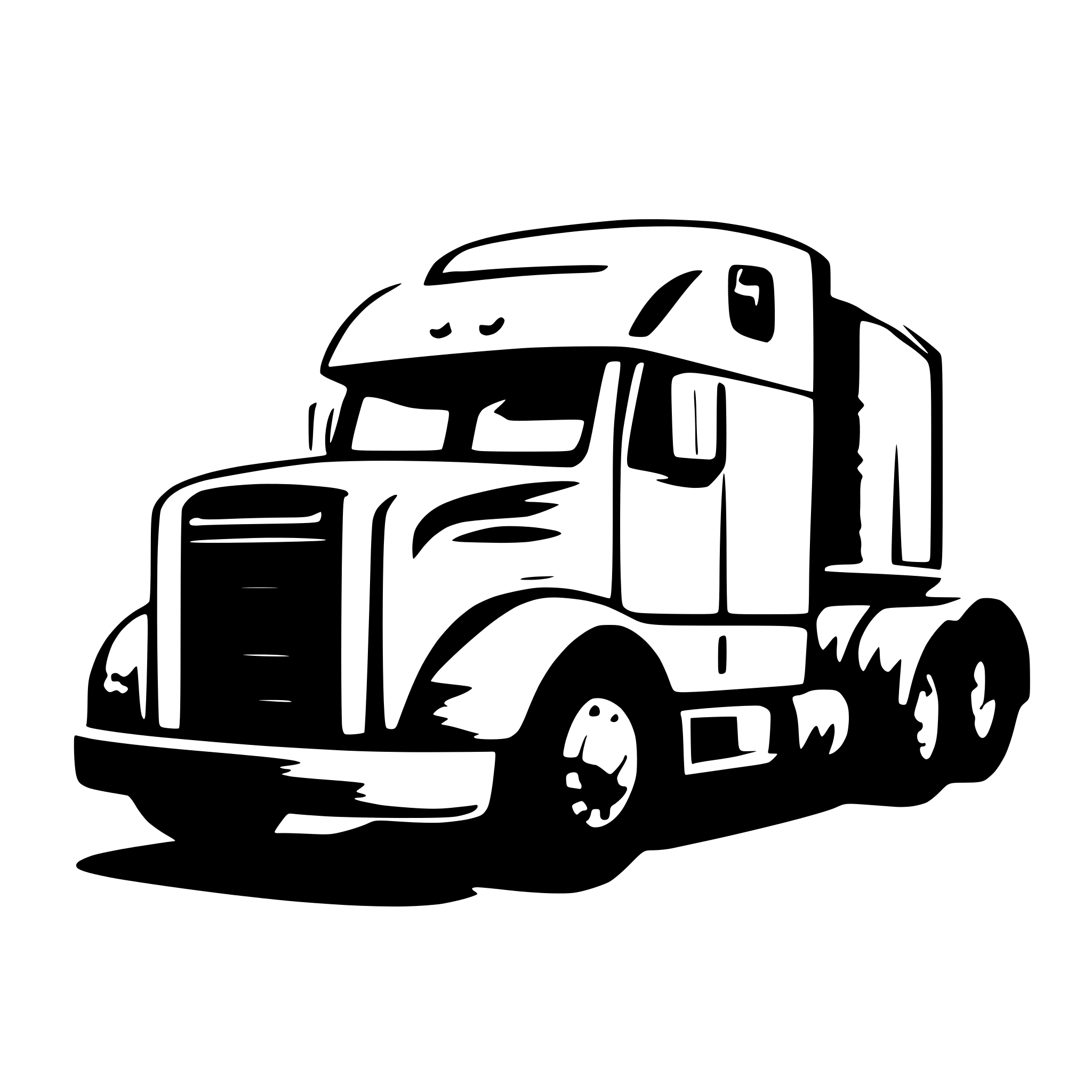 AI-generated SVG of 'semi truck'