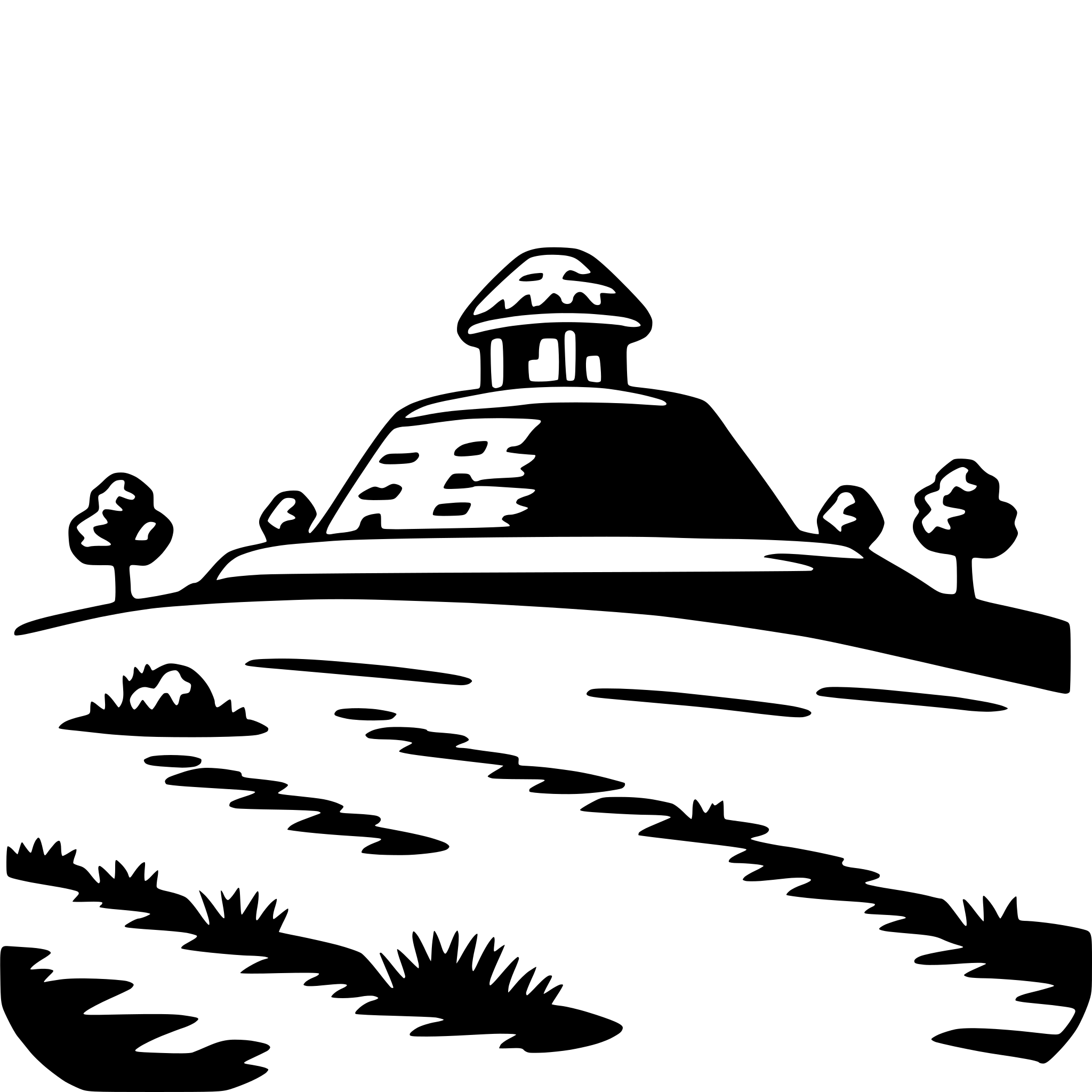 AI-generated SVG of a cahokia mounds