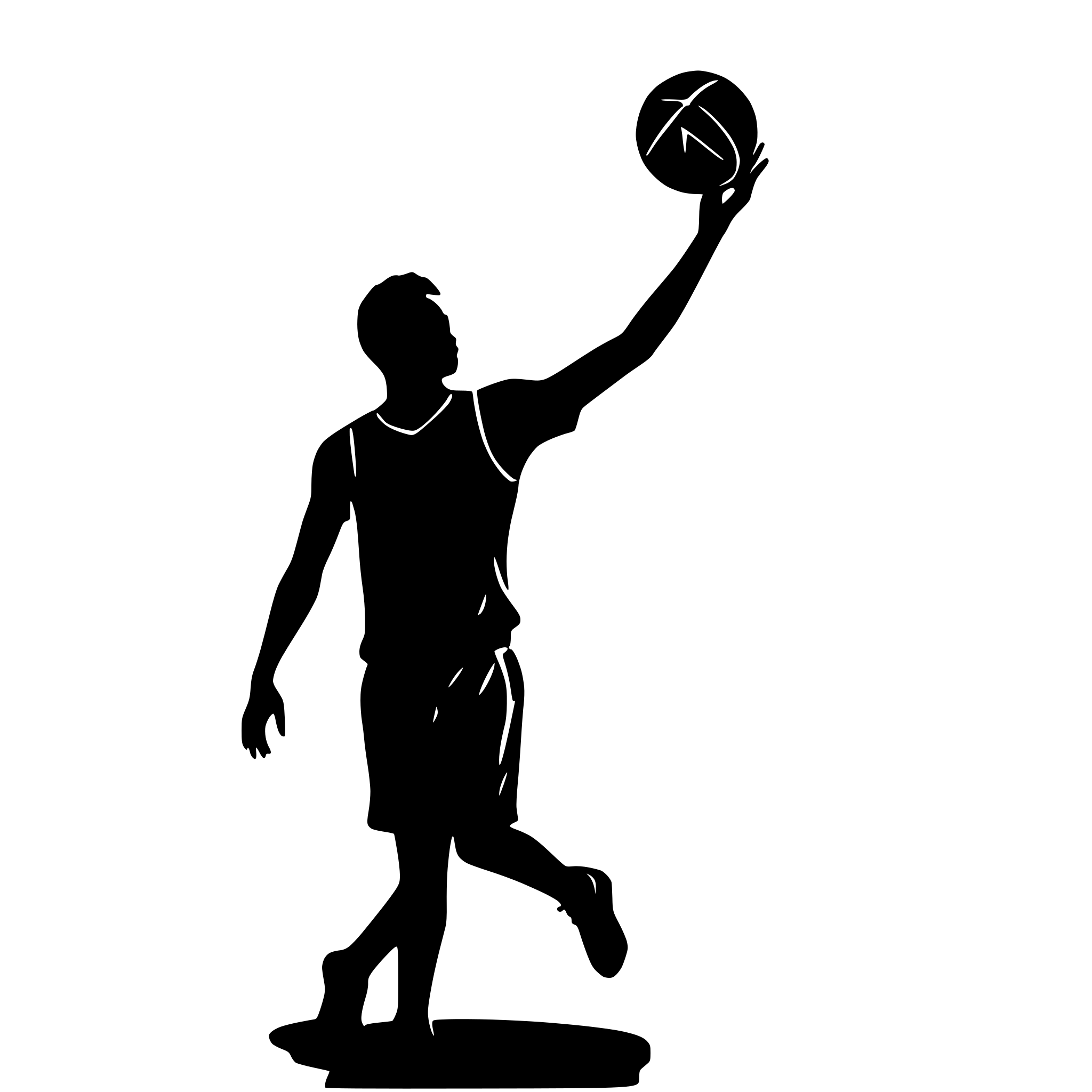 AI-generated SVG of a Man holding Basketball