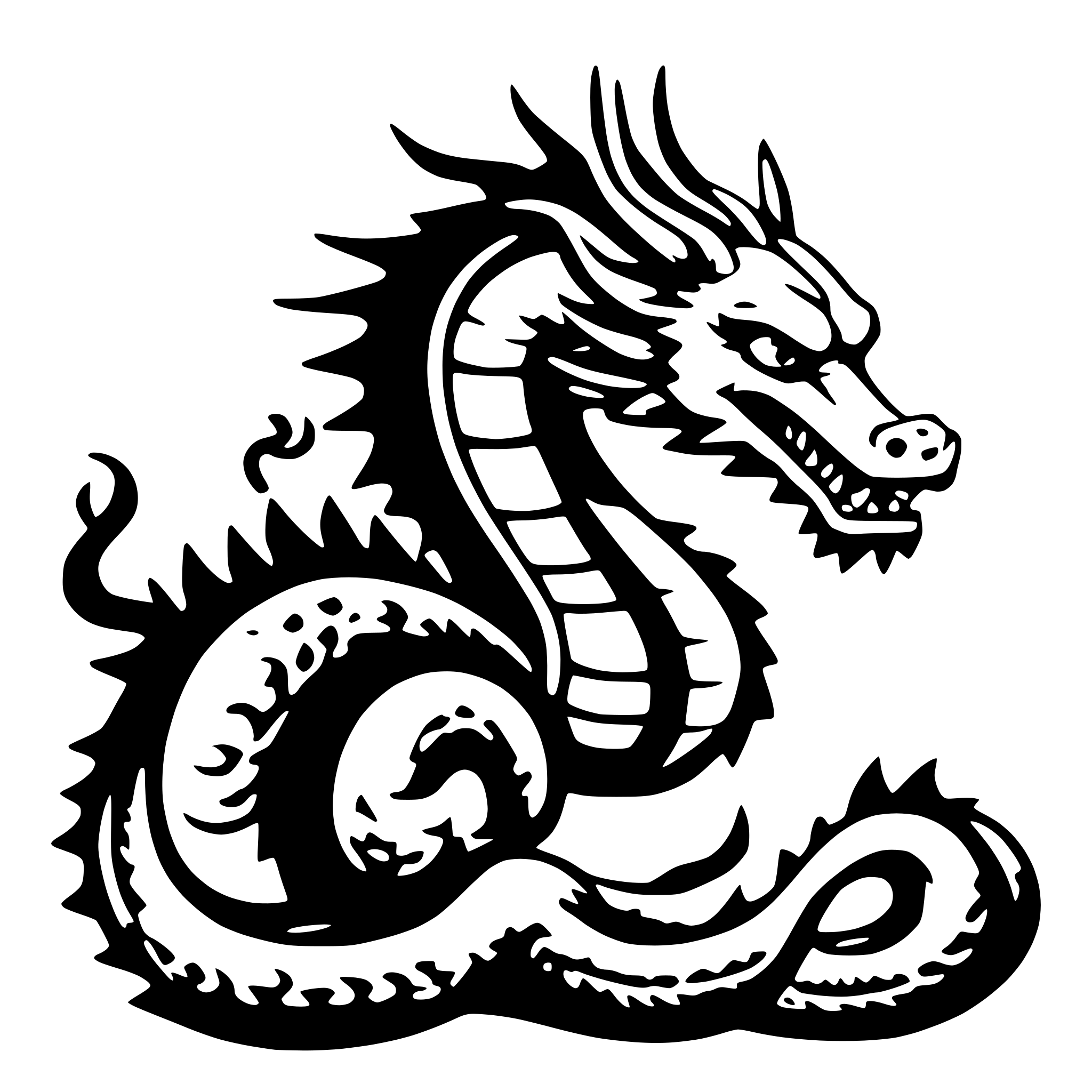 AI-generated SVG of 'traditional chinese dragon'