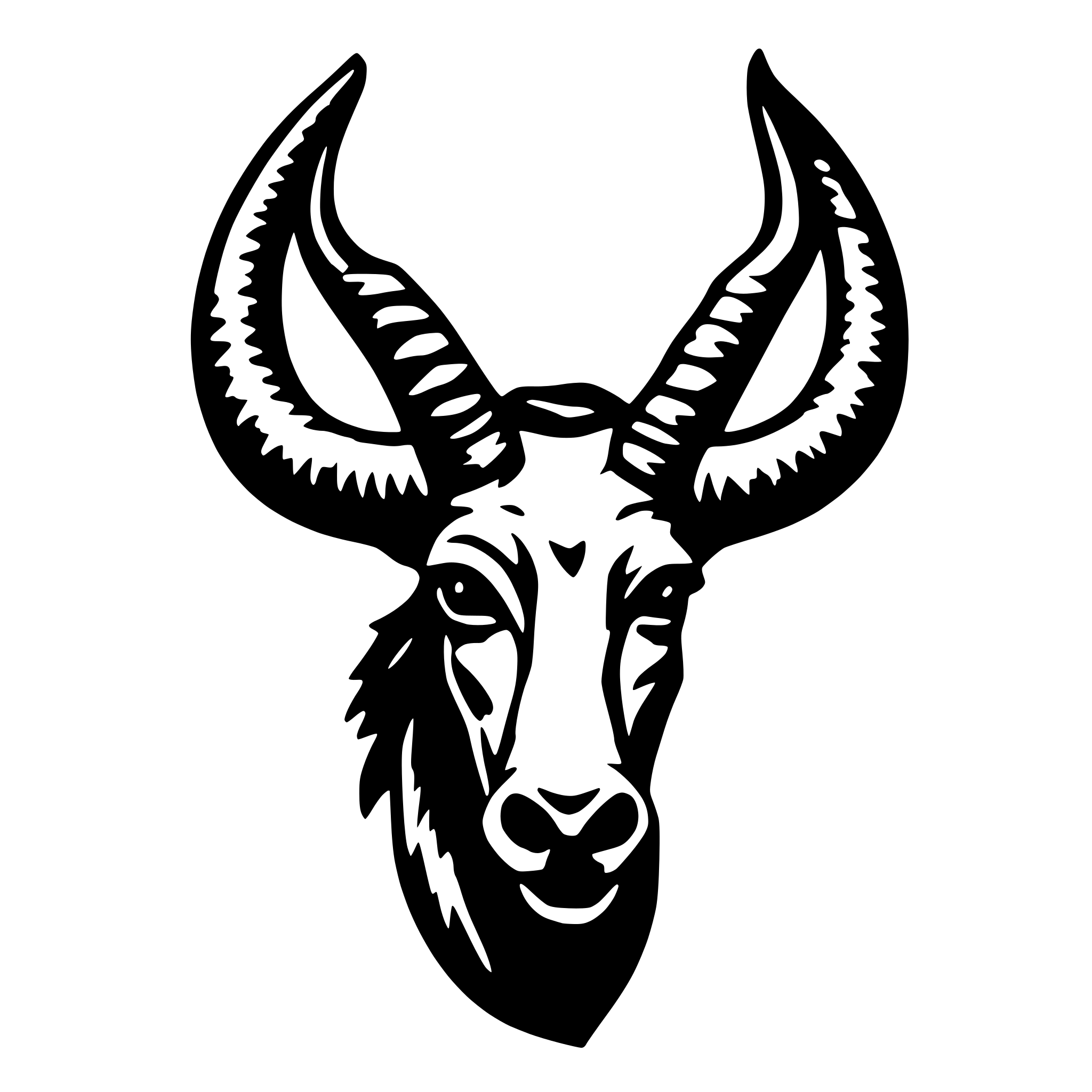 AI-generated SVG of 'Kudu horns'