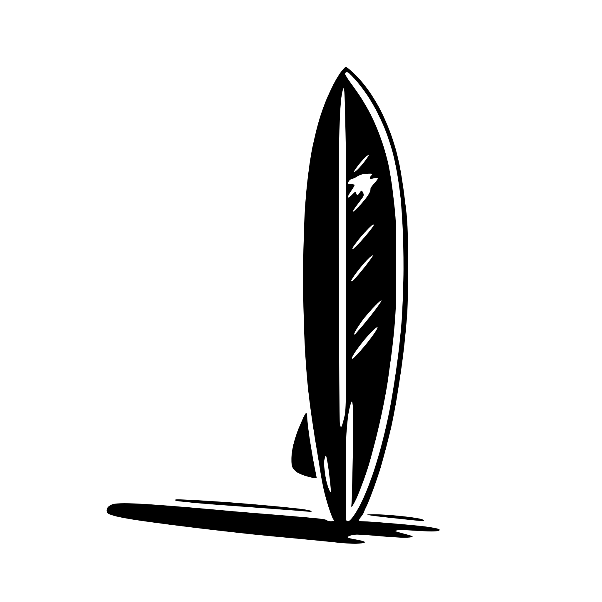 AI-generated SVG of 'surfboard'