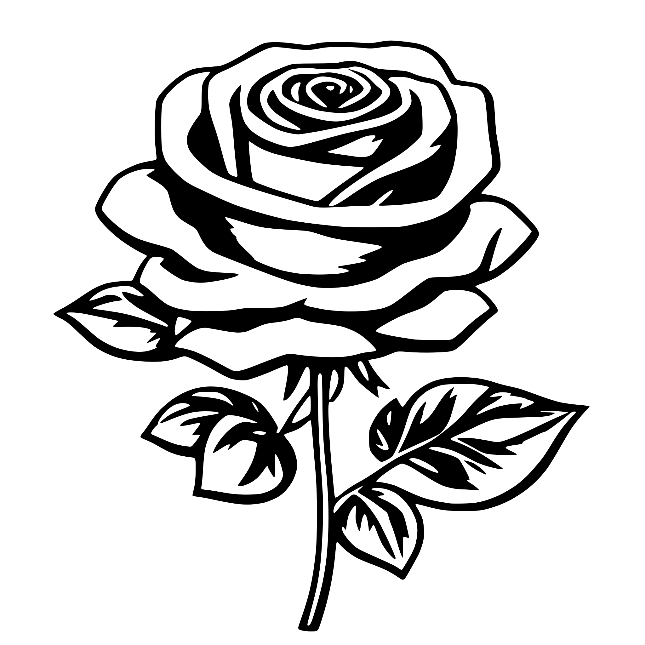 AI-generated SVG of 'very simple rose'