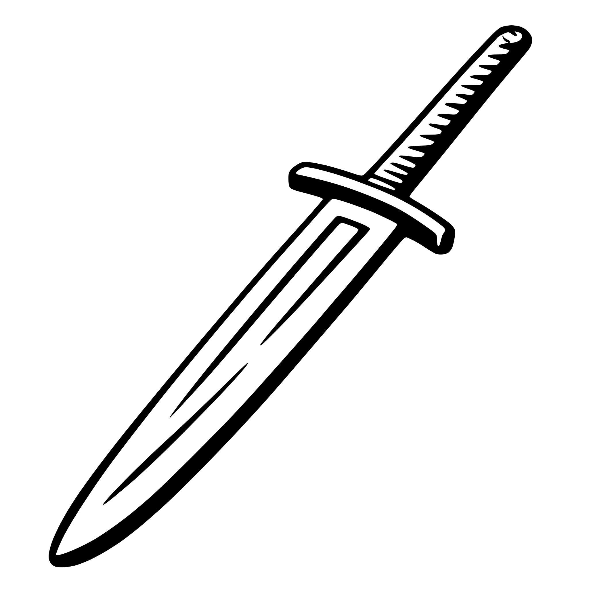 AI-generated SVG of a Simplify the lines a lot, split the blade in two pieces