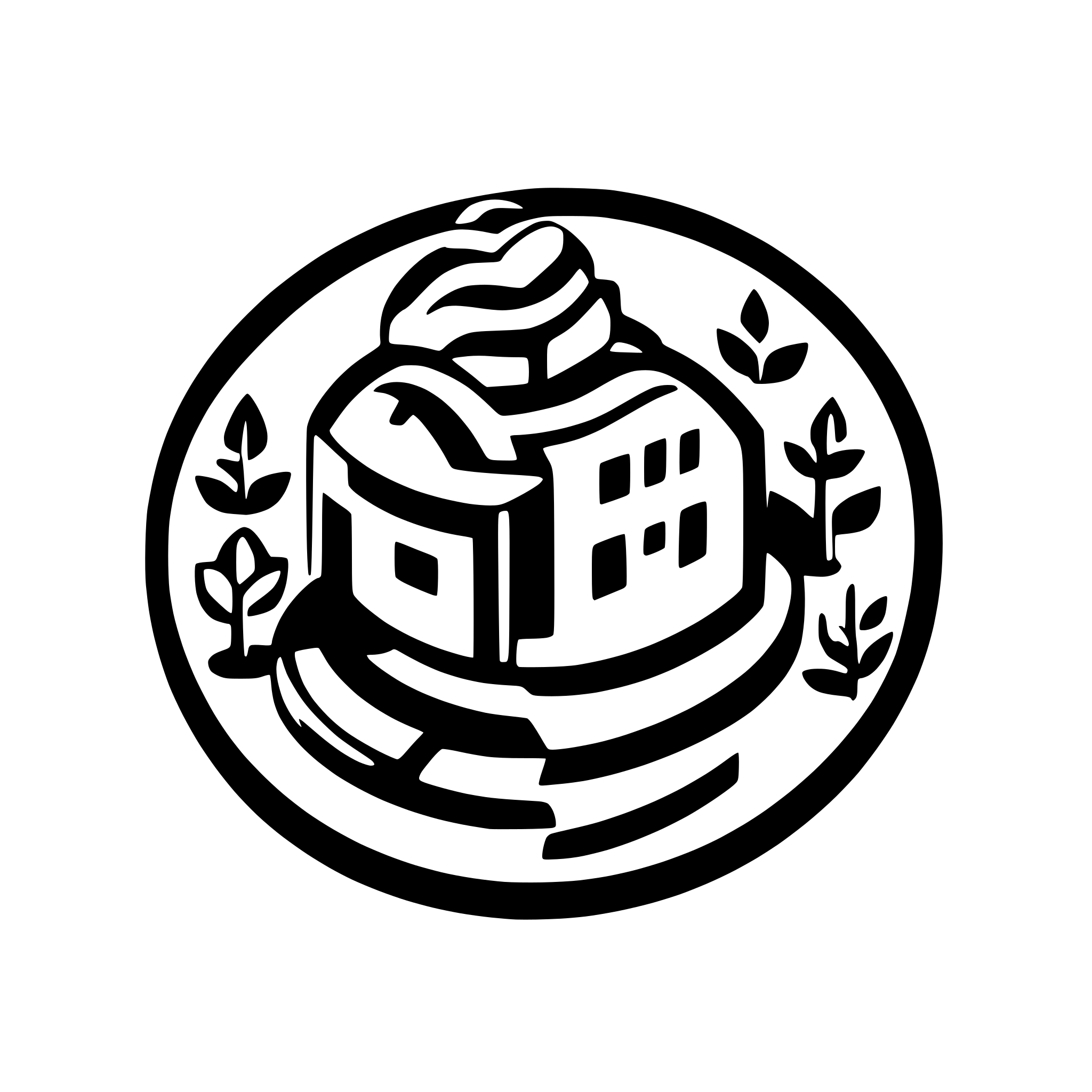 AI-generated SVG of a icon for an app that's a smart university campus simulator