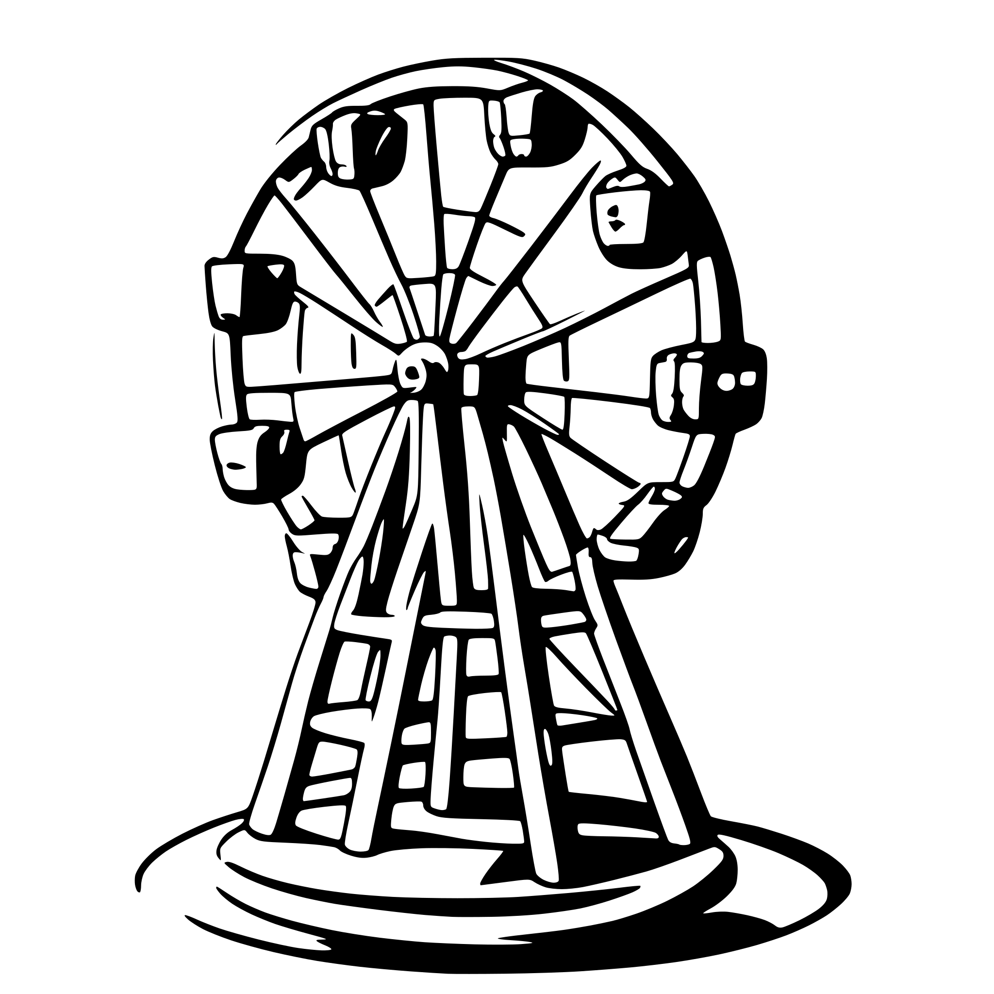 AI-generated SVG of 'ferris wheel'
