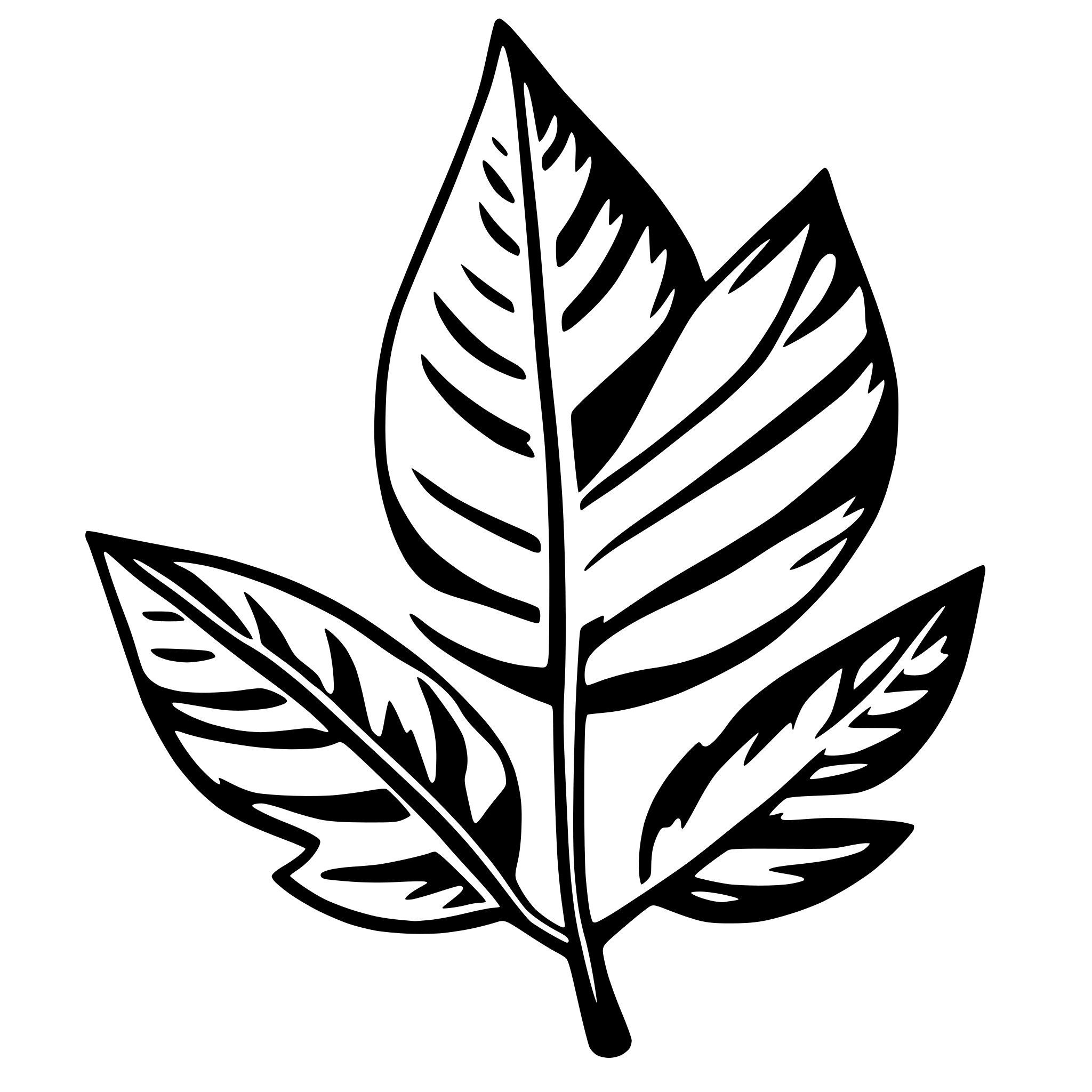 AI-generated SVG of 'simple image of a leaf'