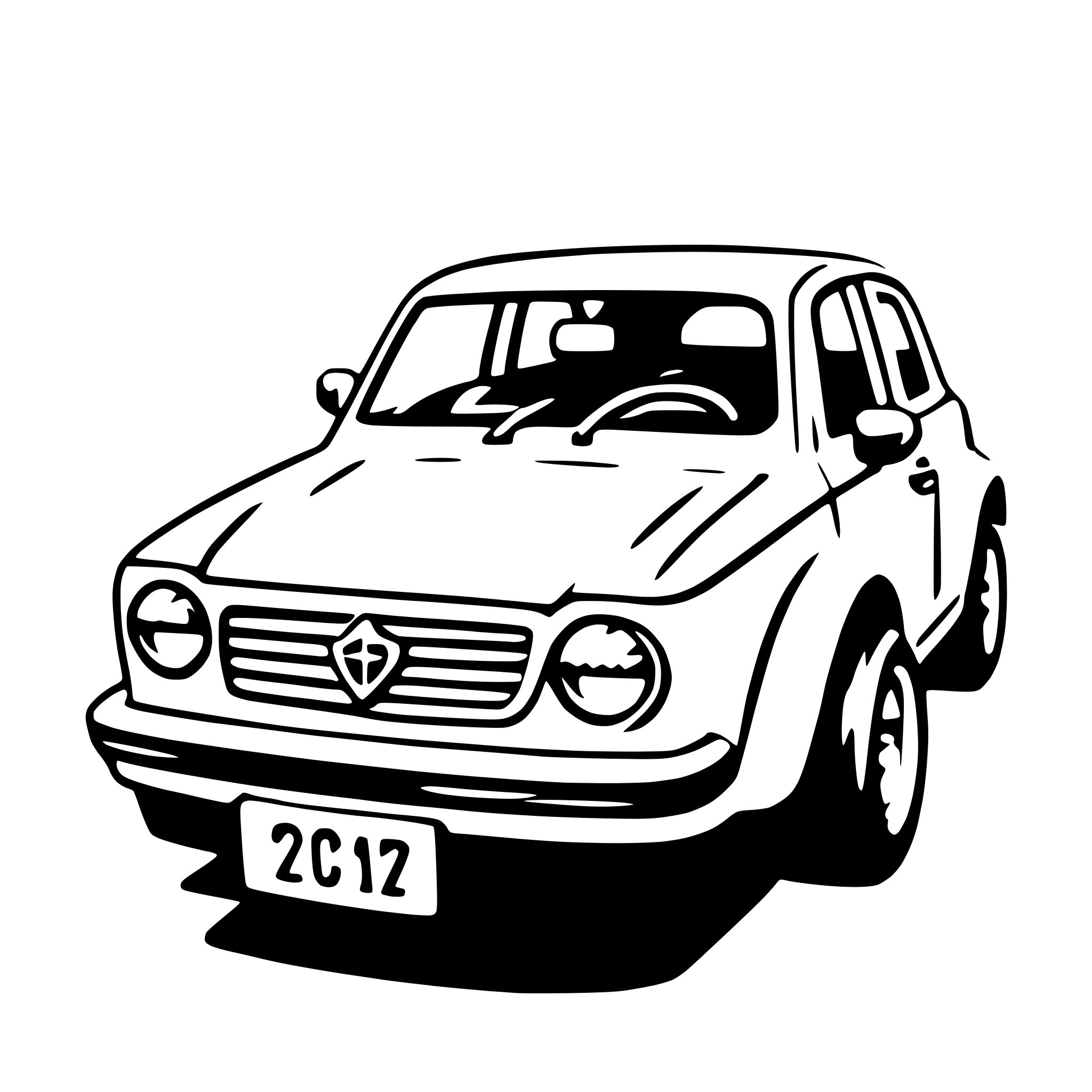 AI-generated SVG of a hatchback