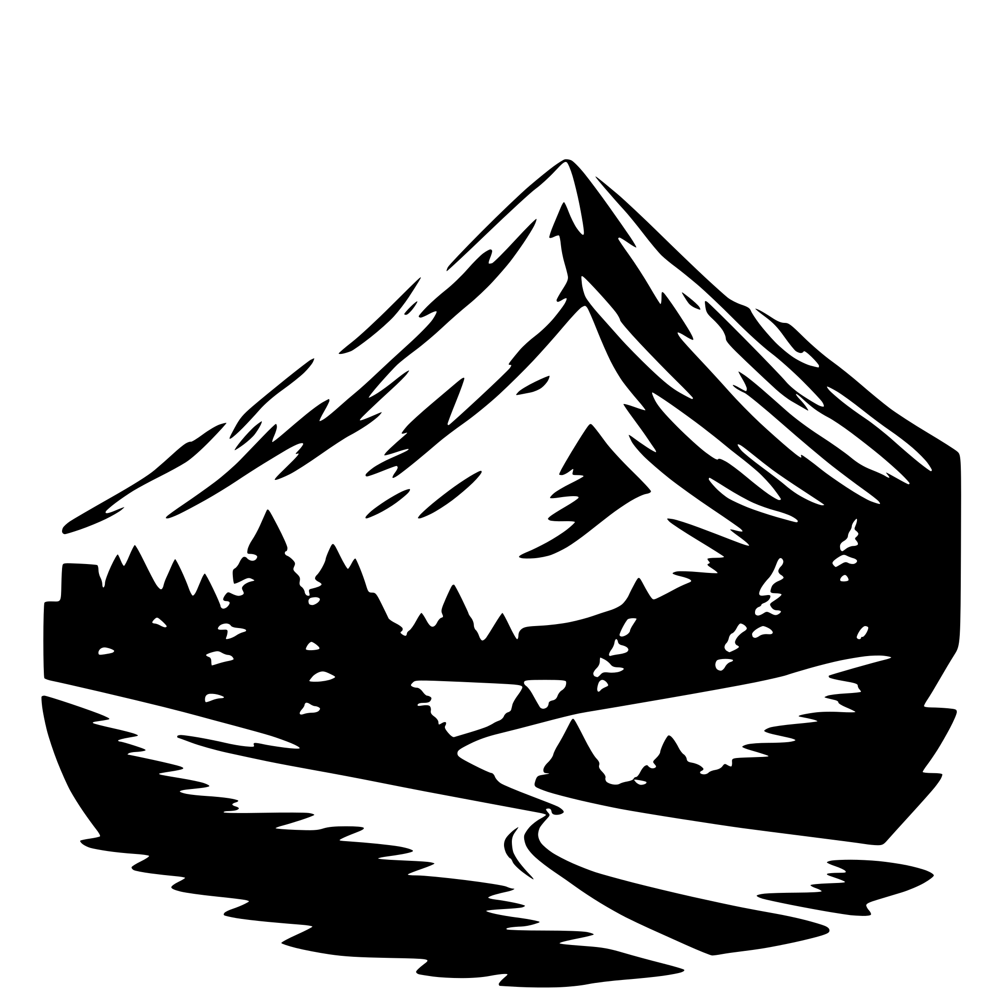 AI-generated SVG of 'A mountain'
