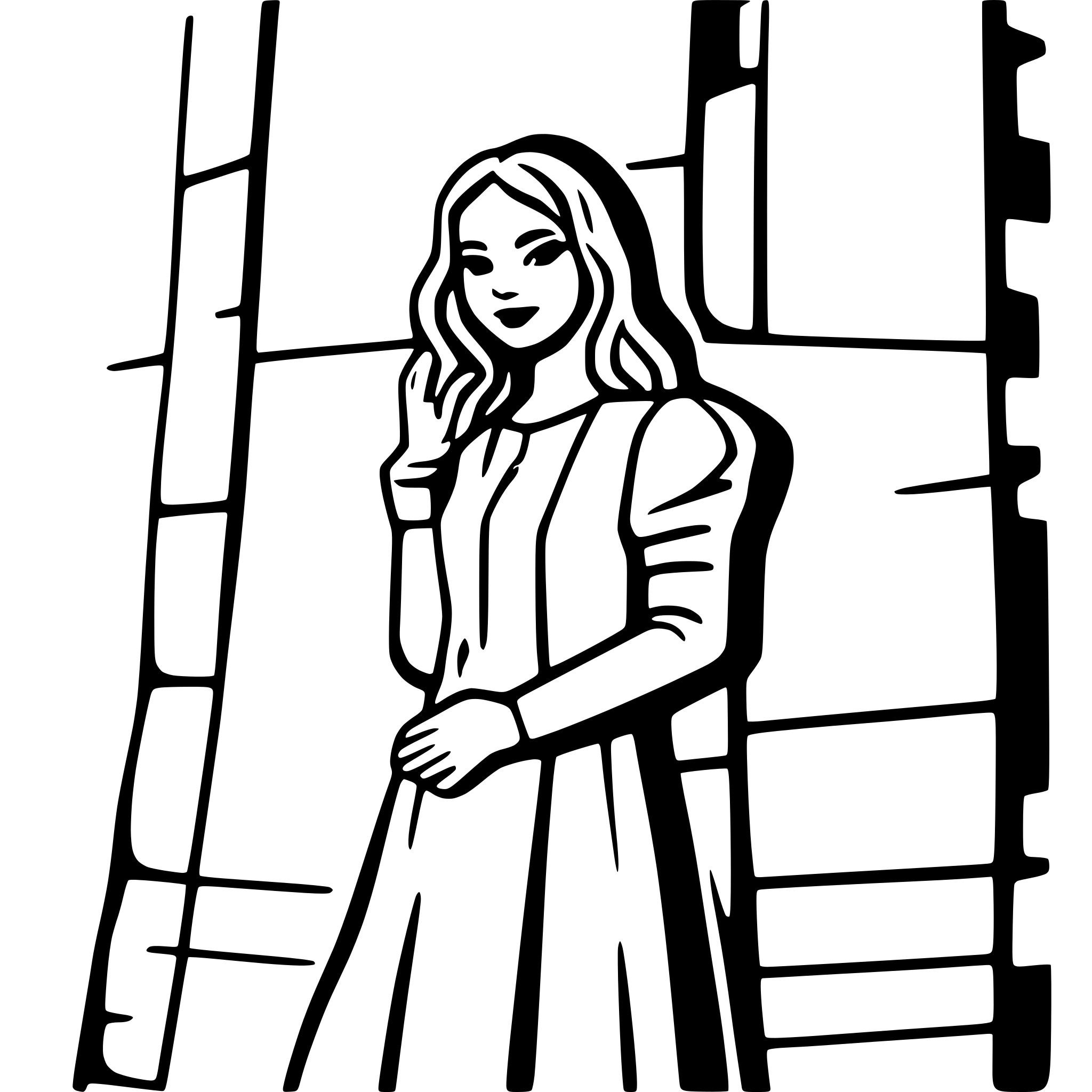 AI-generated SVG of a Eine frau die auf einer mauer feudig tantzt