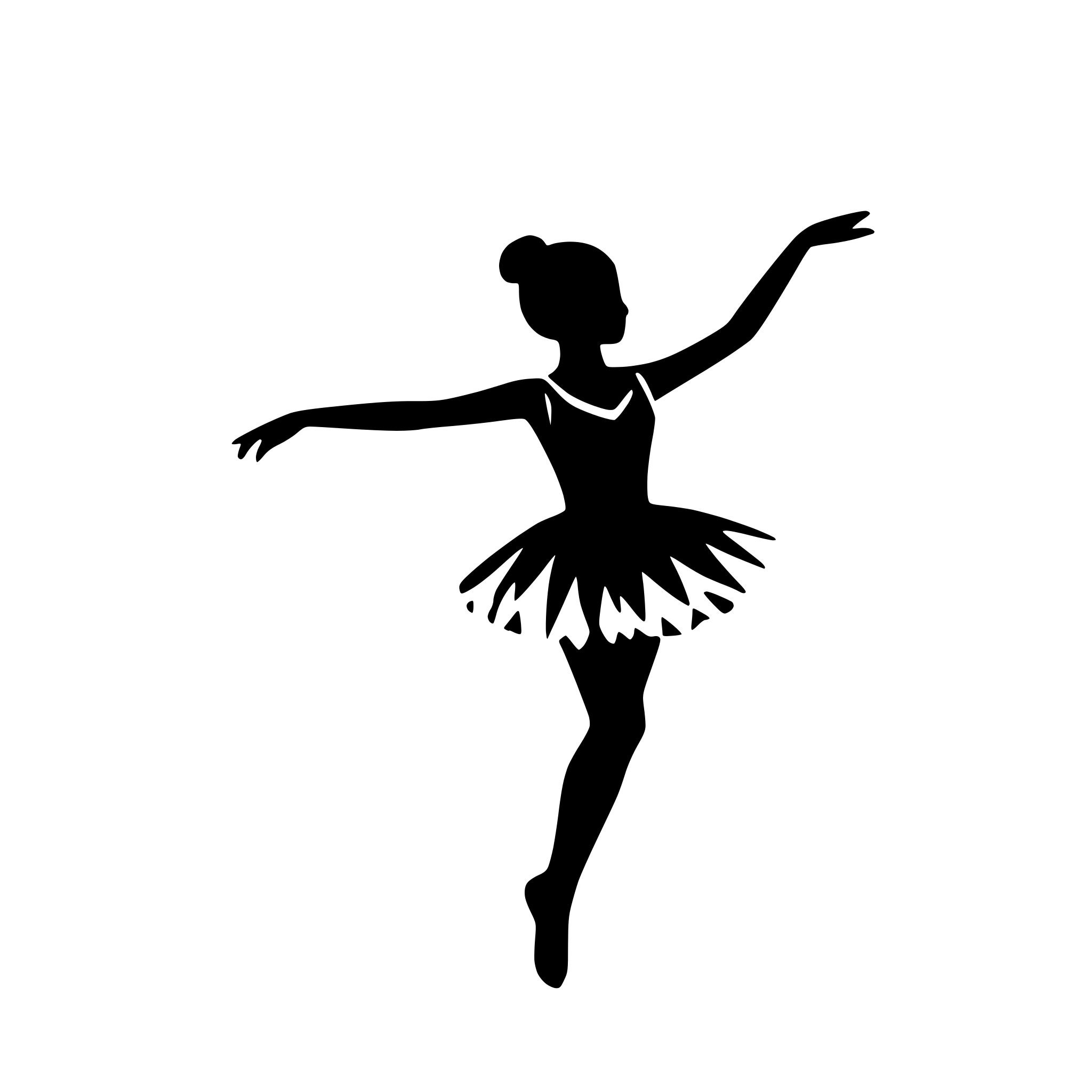 AI-generated SVG of a ballerina dancing in spotlight