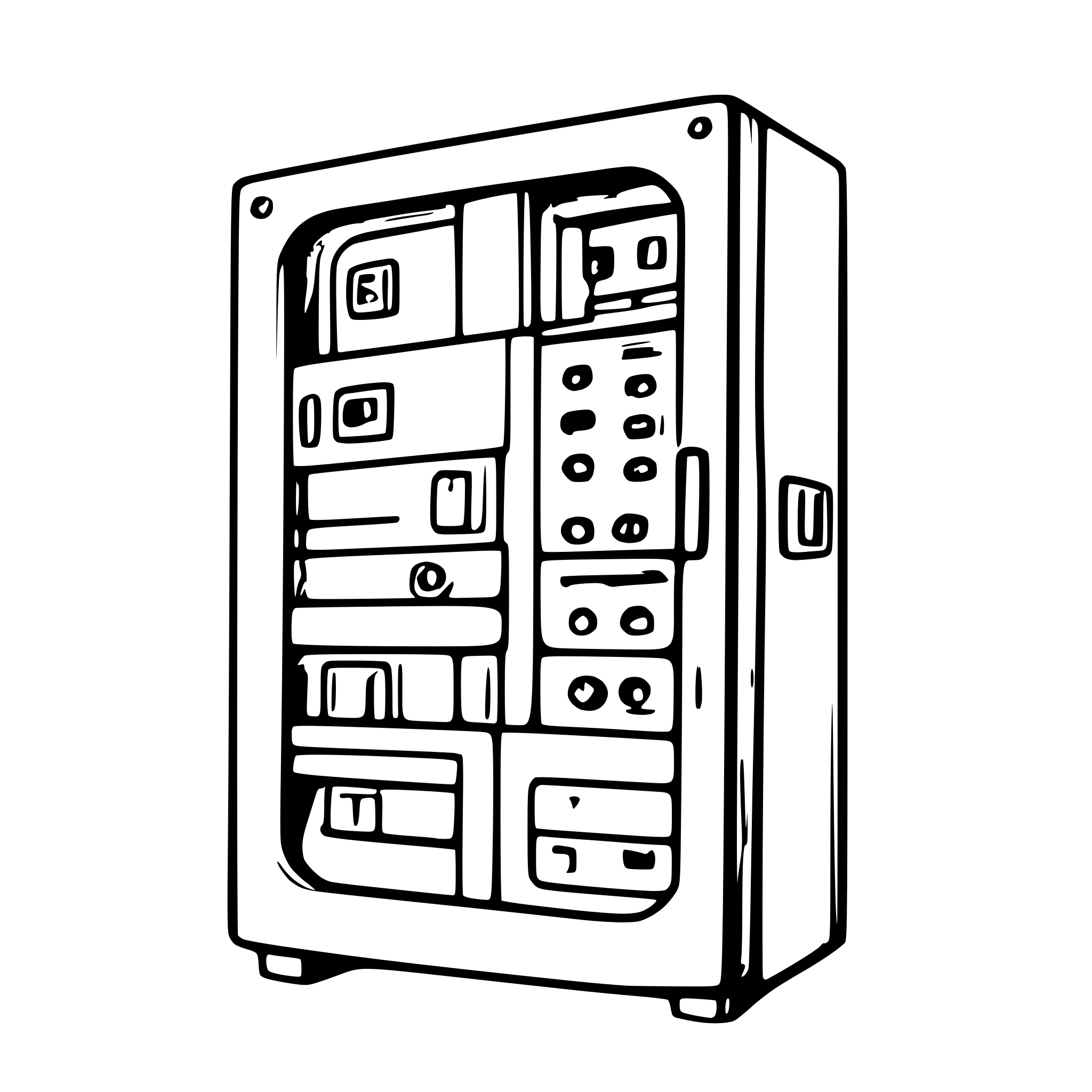 AI-generated SVG of a electrical cabinet 2d color front view